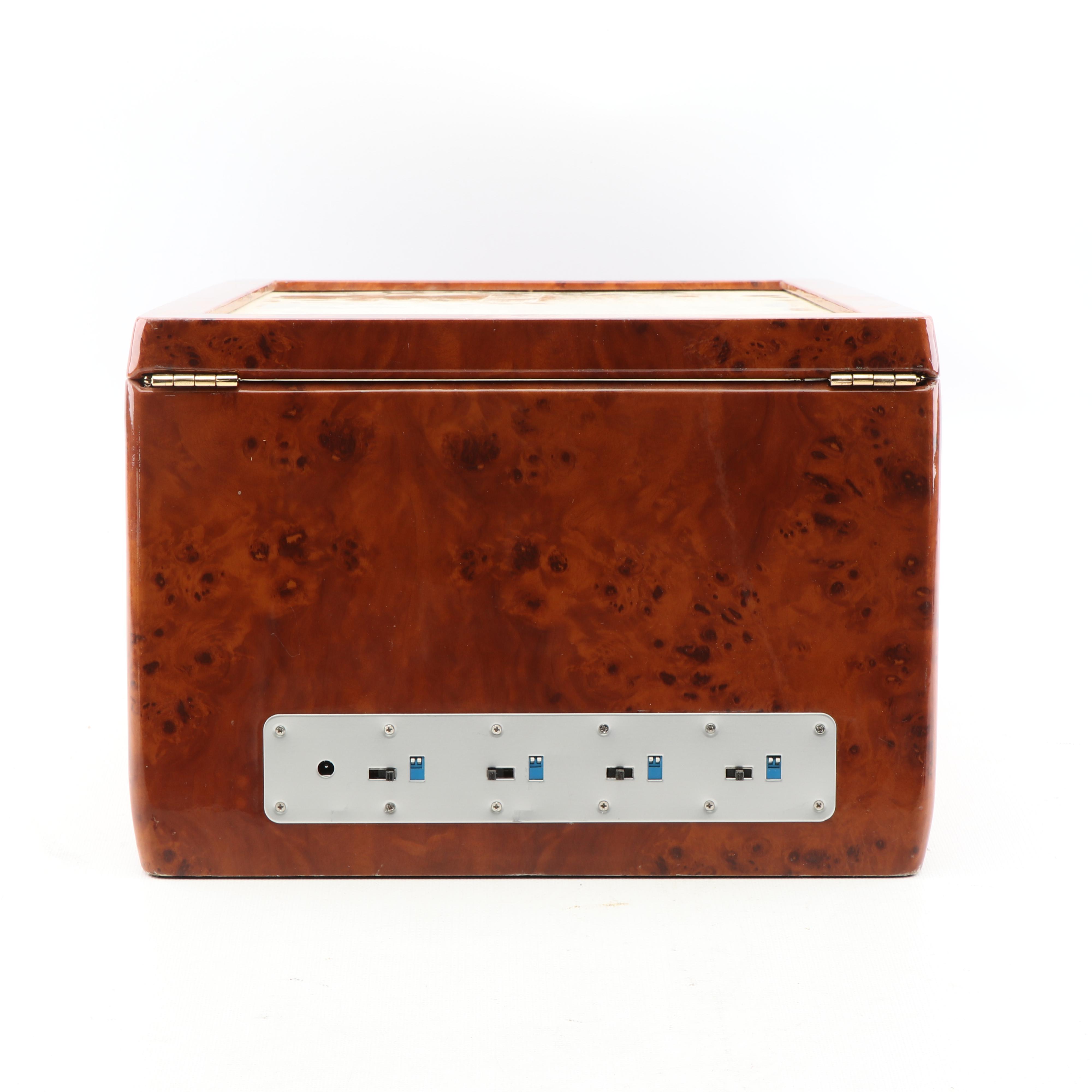 Steinhausen Executive Collection Burl Wood Quad Watch Winder Display