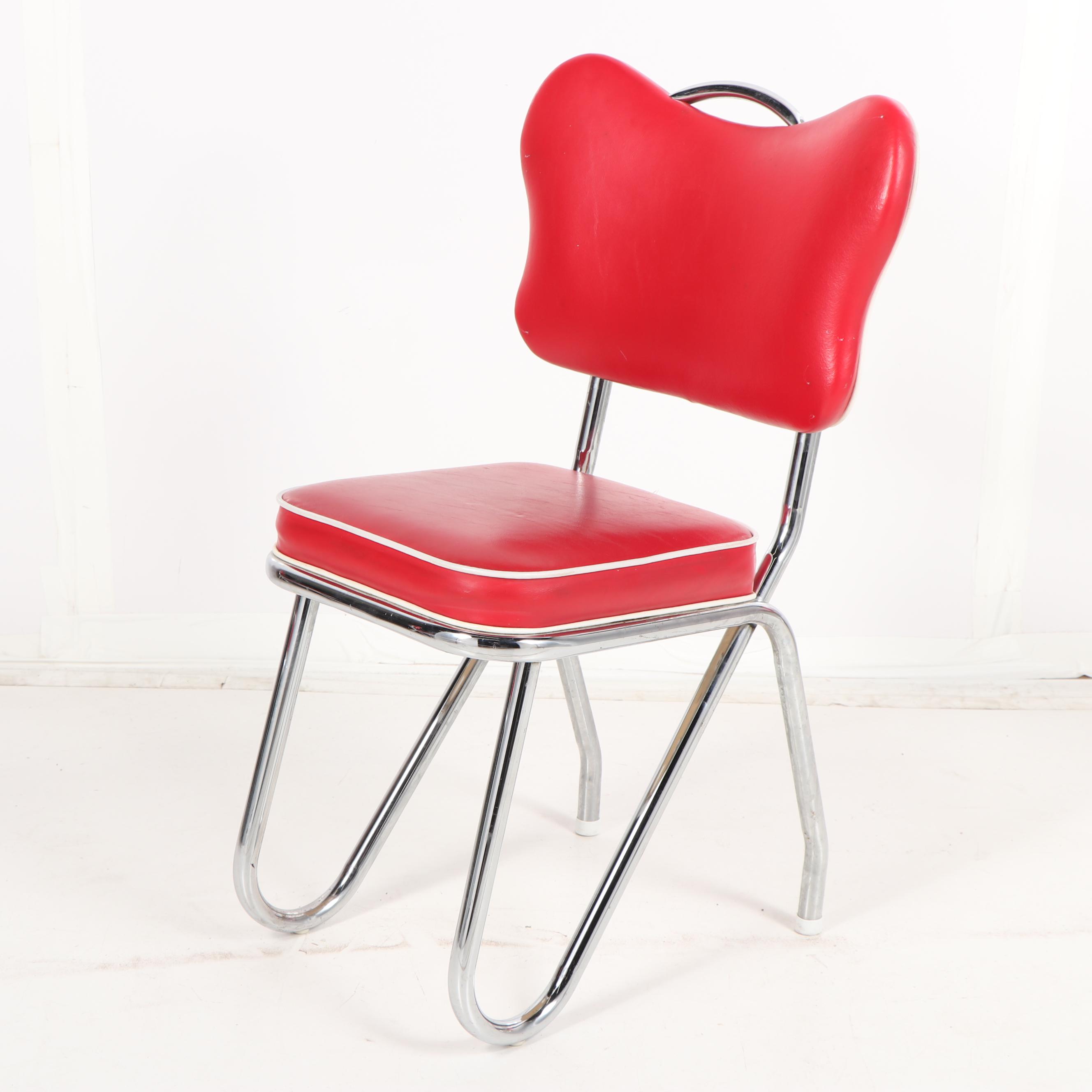 Mid Century Modern Style Vinyl and Chrome Diner Chairs by Daystrom, 20th Century