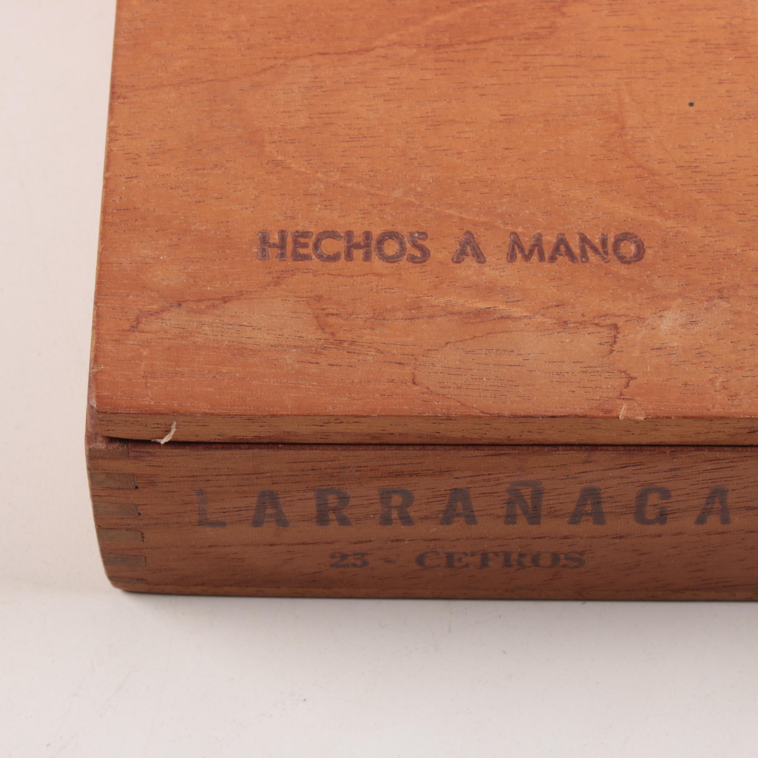 Selection of Cigar Boxes and Decorative Tin Boxes with Mineral Specimens