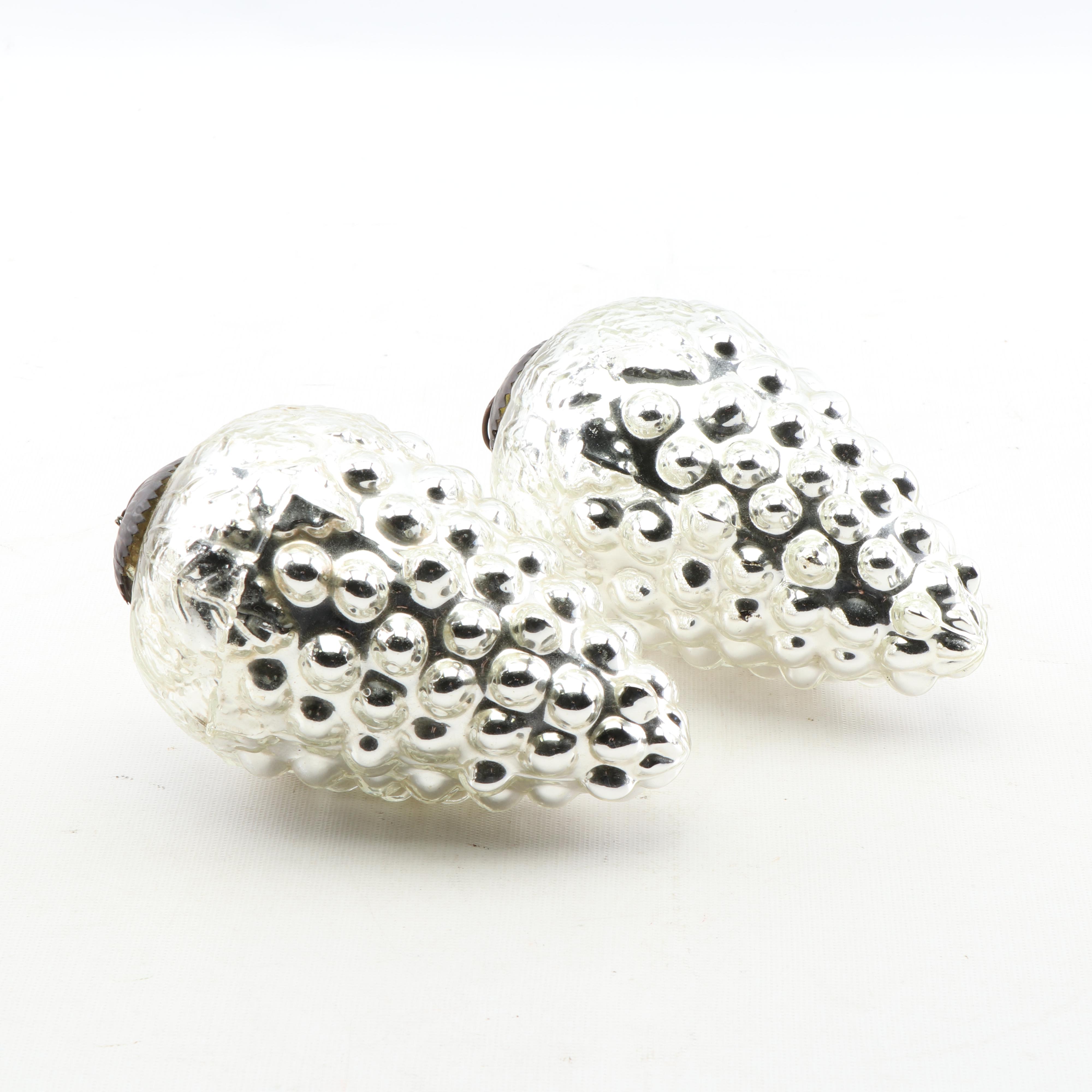 Mercury Glass Kugel Ornaments, Late 19th/Early 20th Century