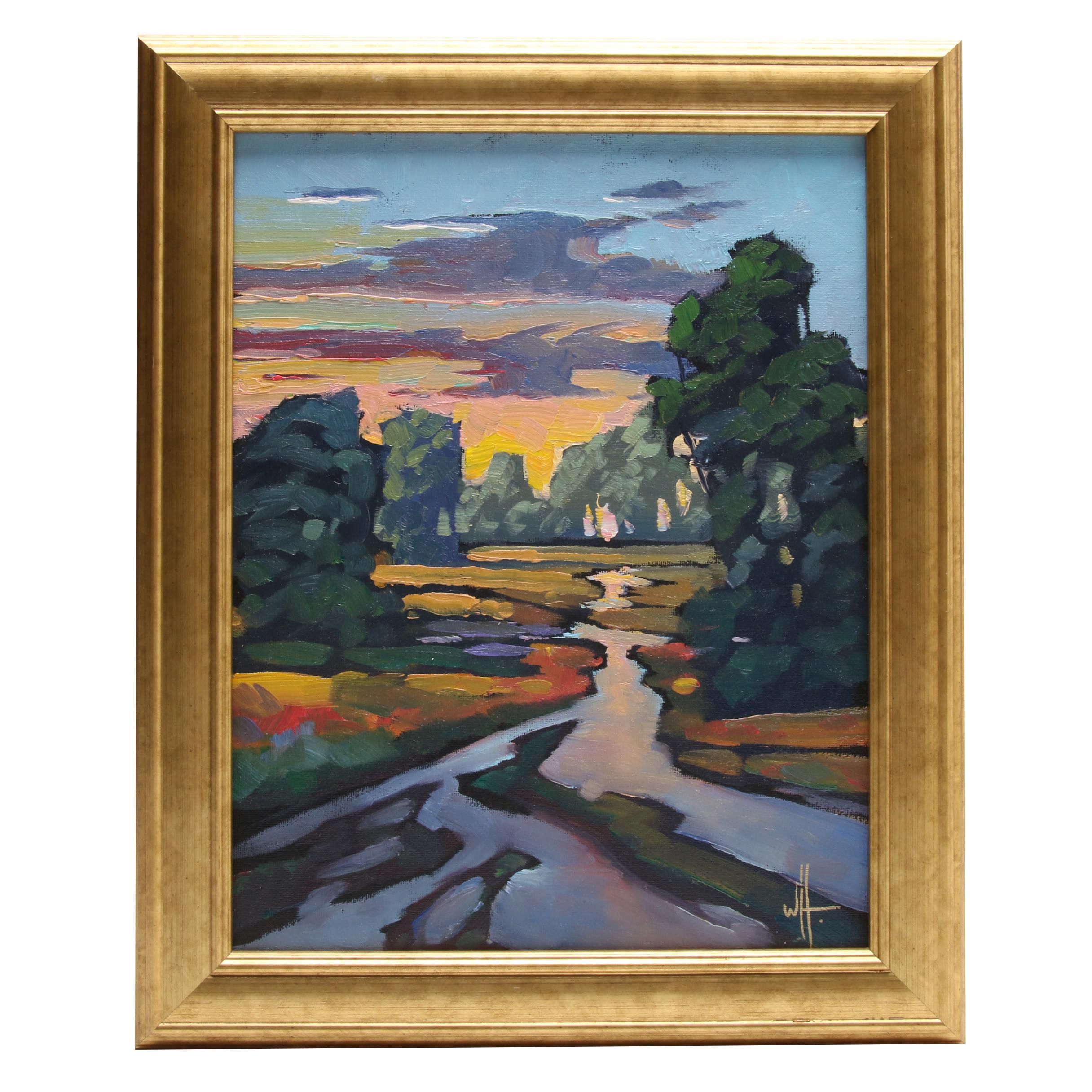 William Hawkins Landscape Oil Painting