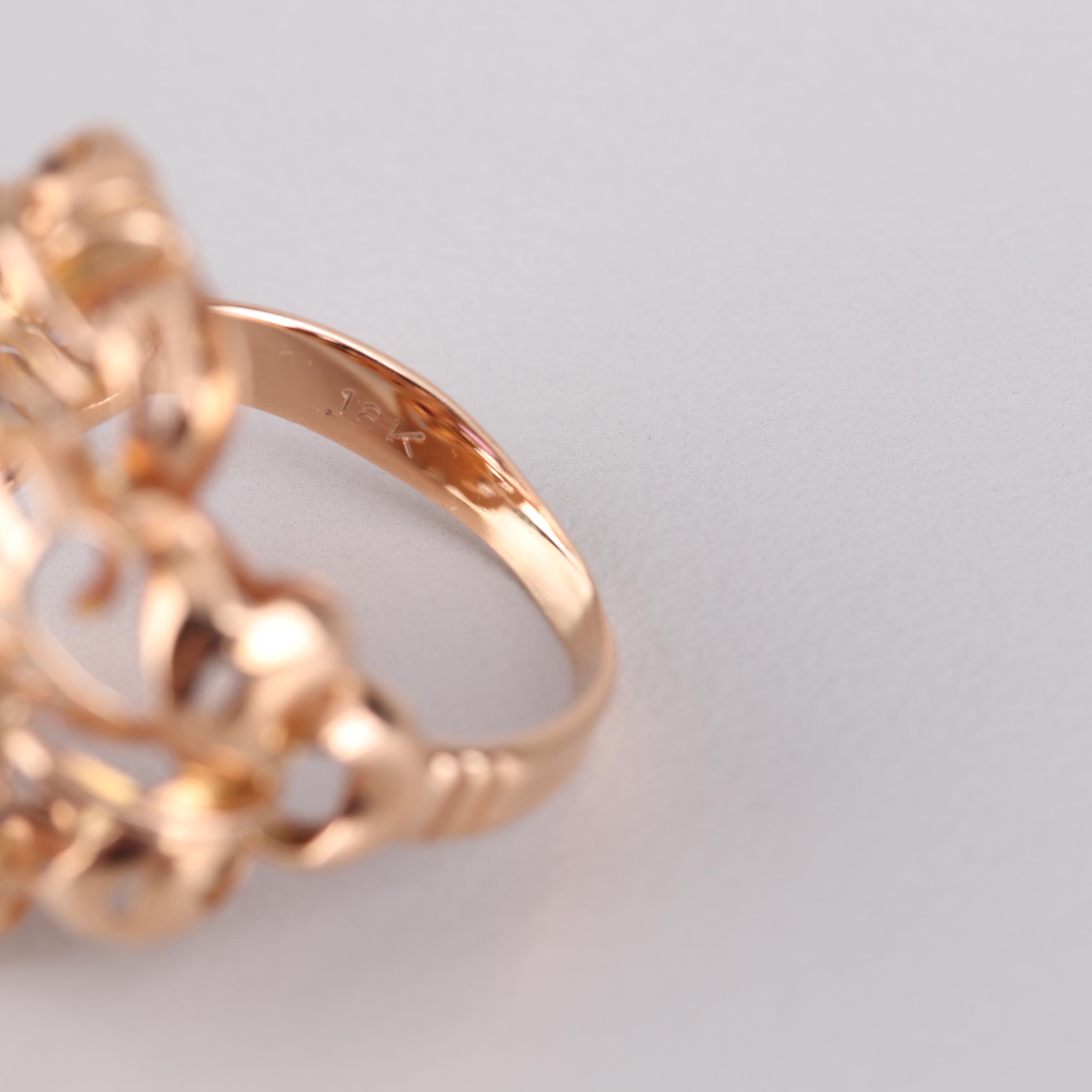 18K Yellow Gold 3.10 CT Amethyst and Sapphire Ring