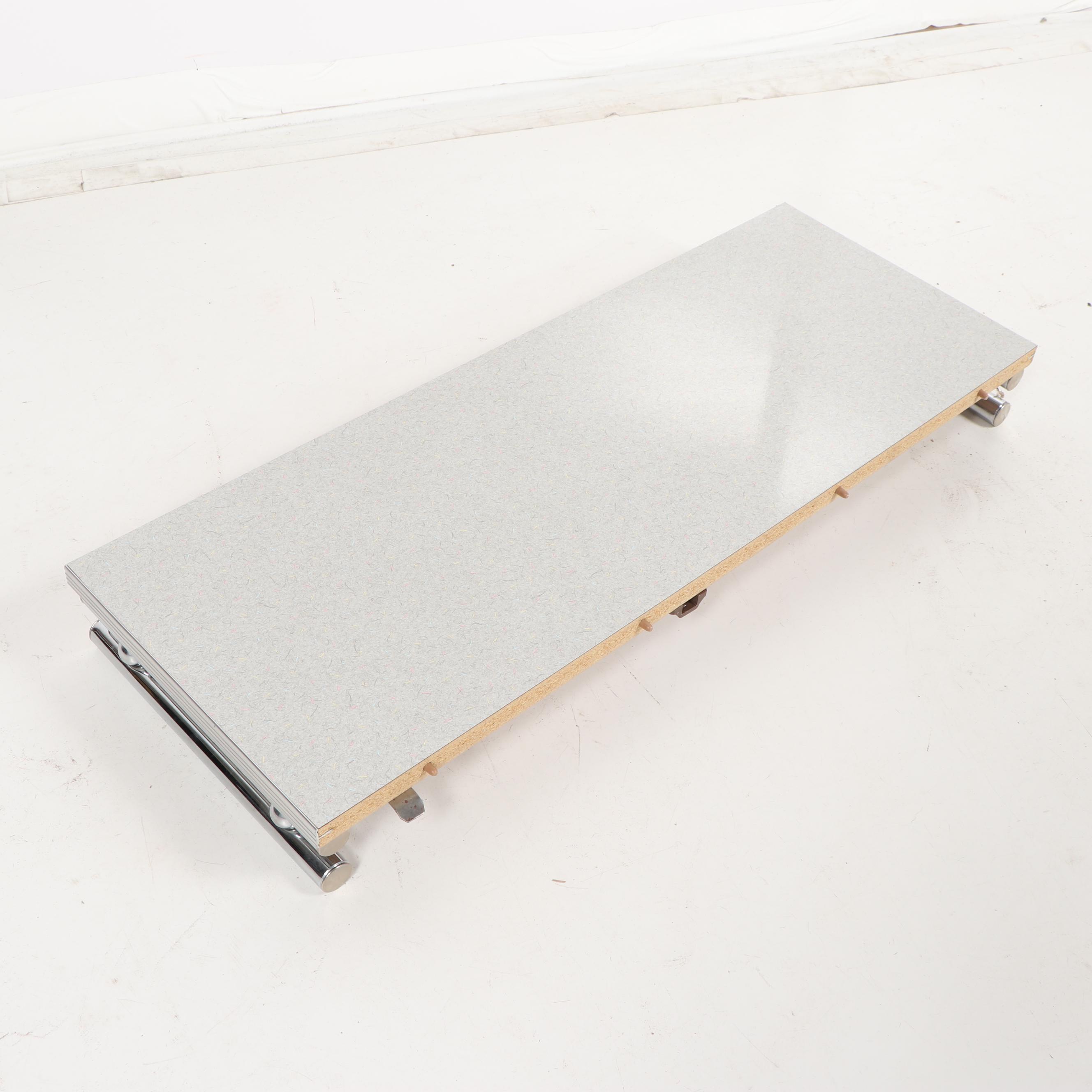 Mid Century Modern Melamine Resin and Chrome Kitchen Table, 20th Century