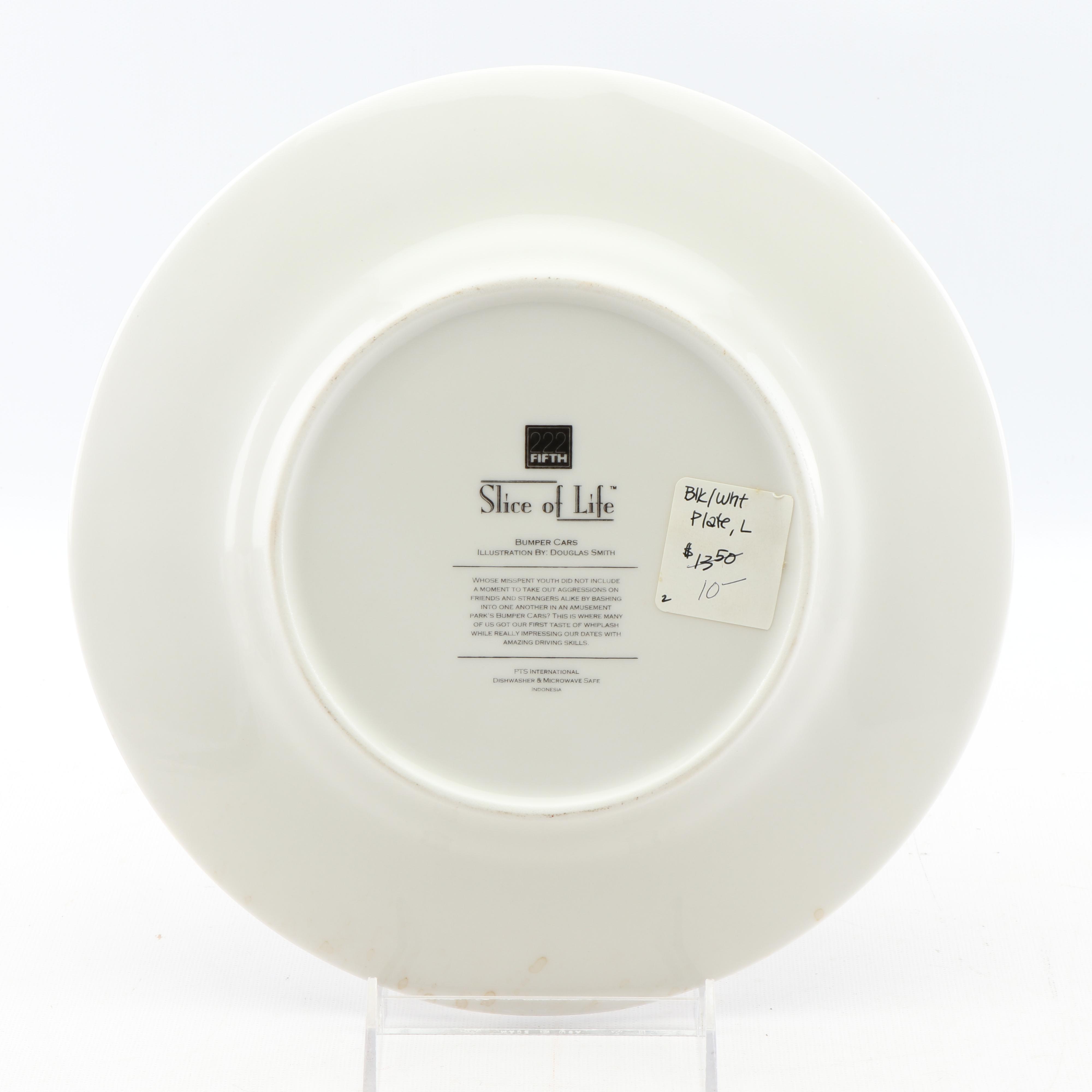 222 Fifth "Slice Of Life" Ceramic Salad and Dinner Plates