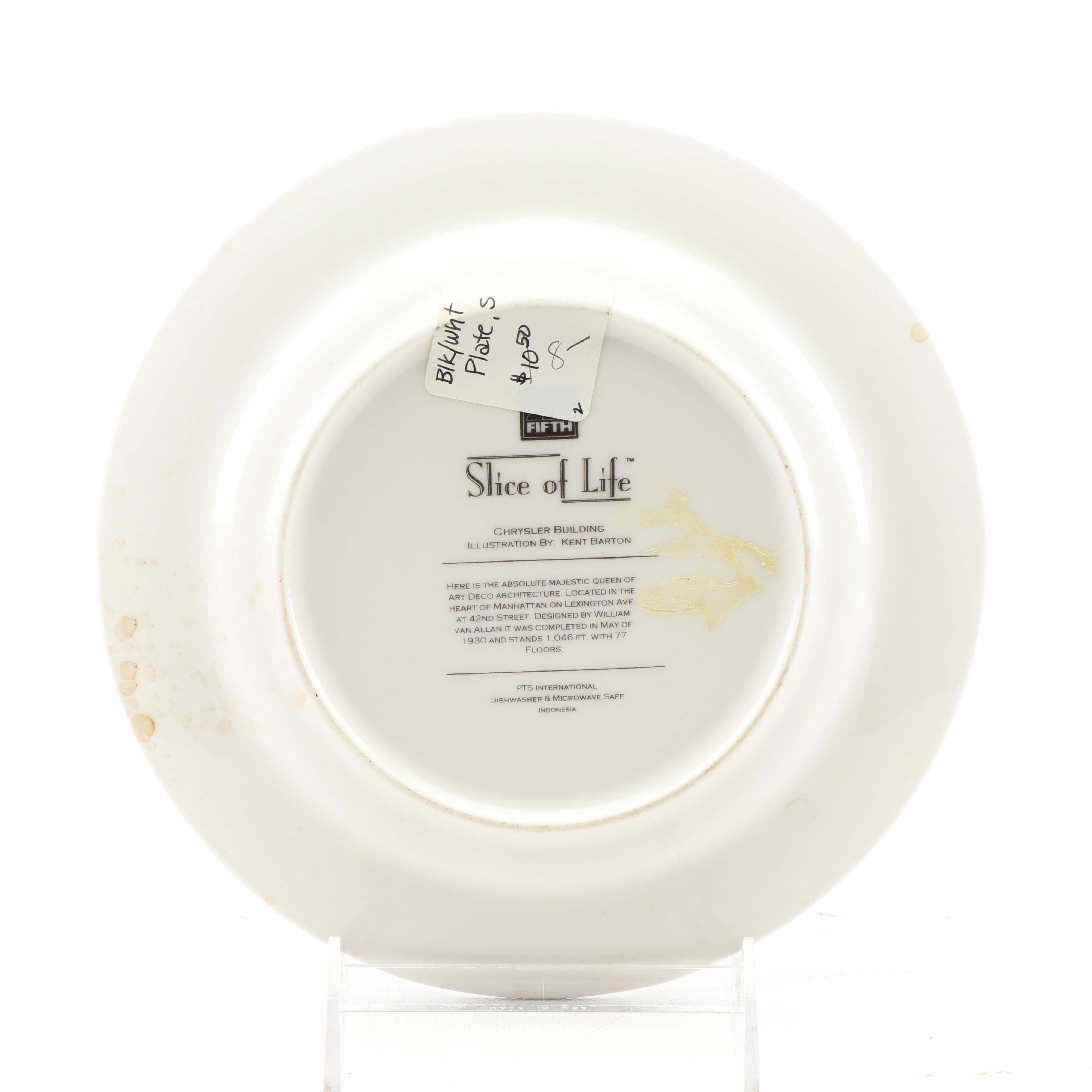 222 Fifth "Slice Of Life" Ceramic Salad and Dinner Plates