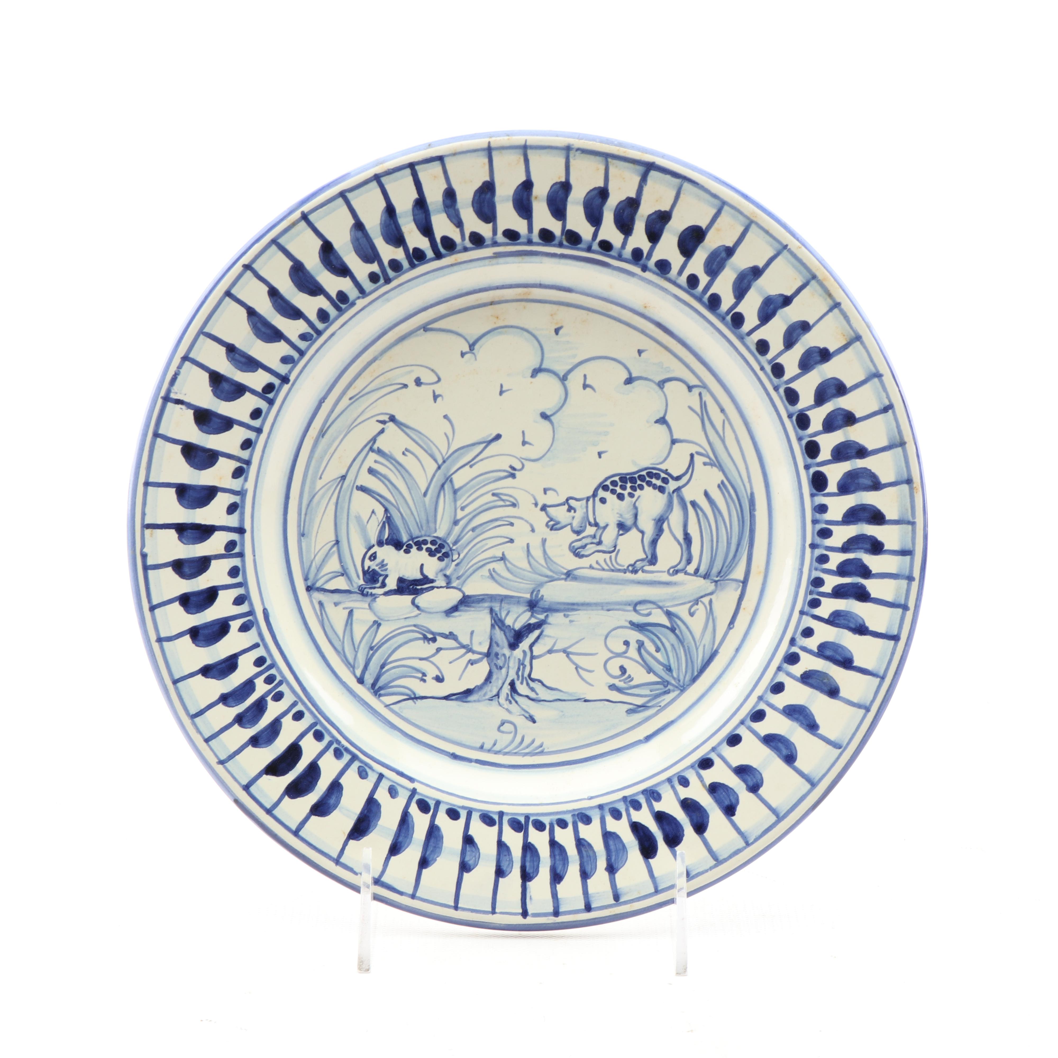 Italian Hand-Painted Ceramic Decorative Plates