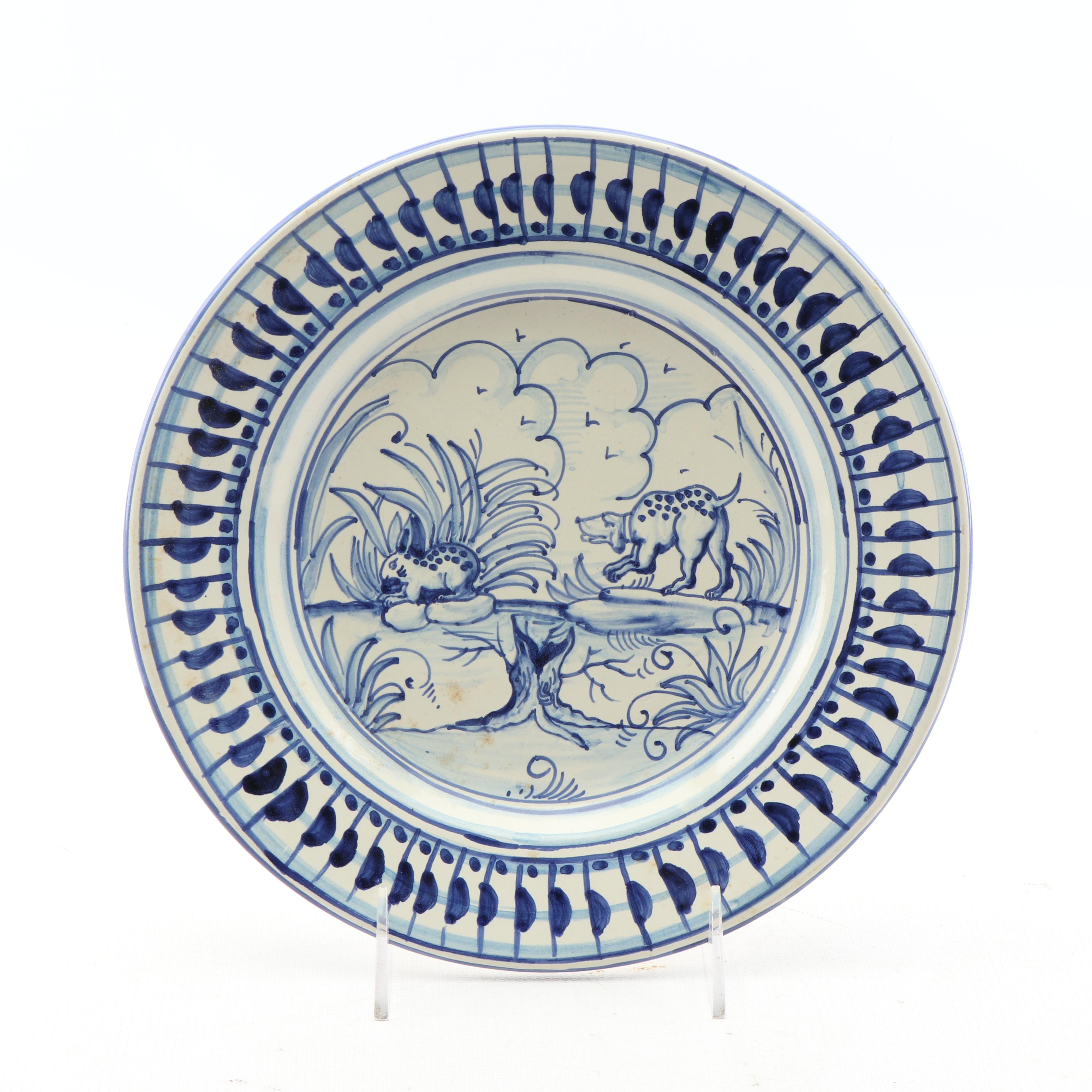 Italian Hand-Painted Ceramic Decorative Plates