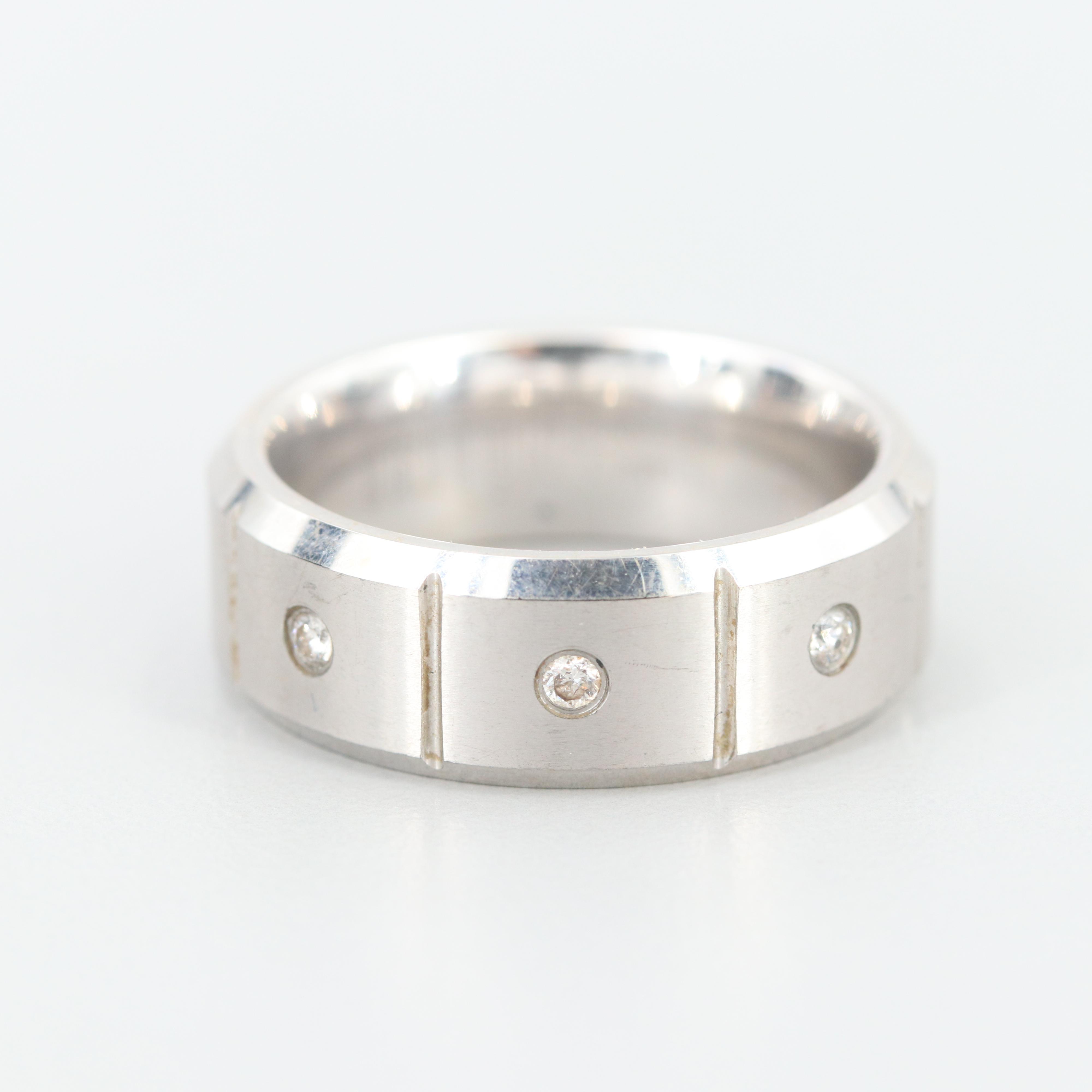 Triton Tungsten Carbide Diamond Ring