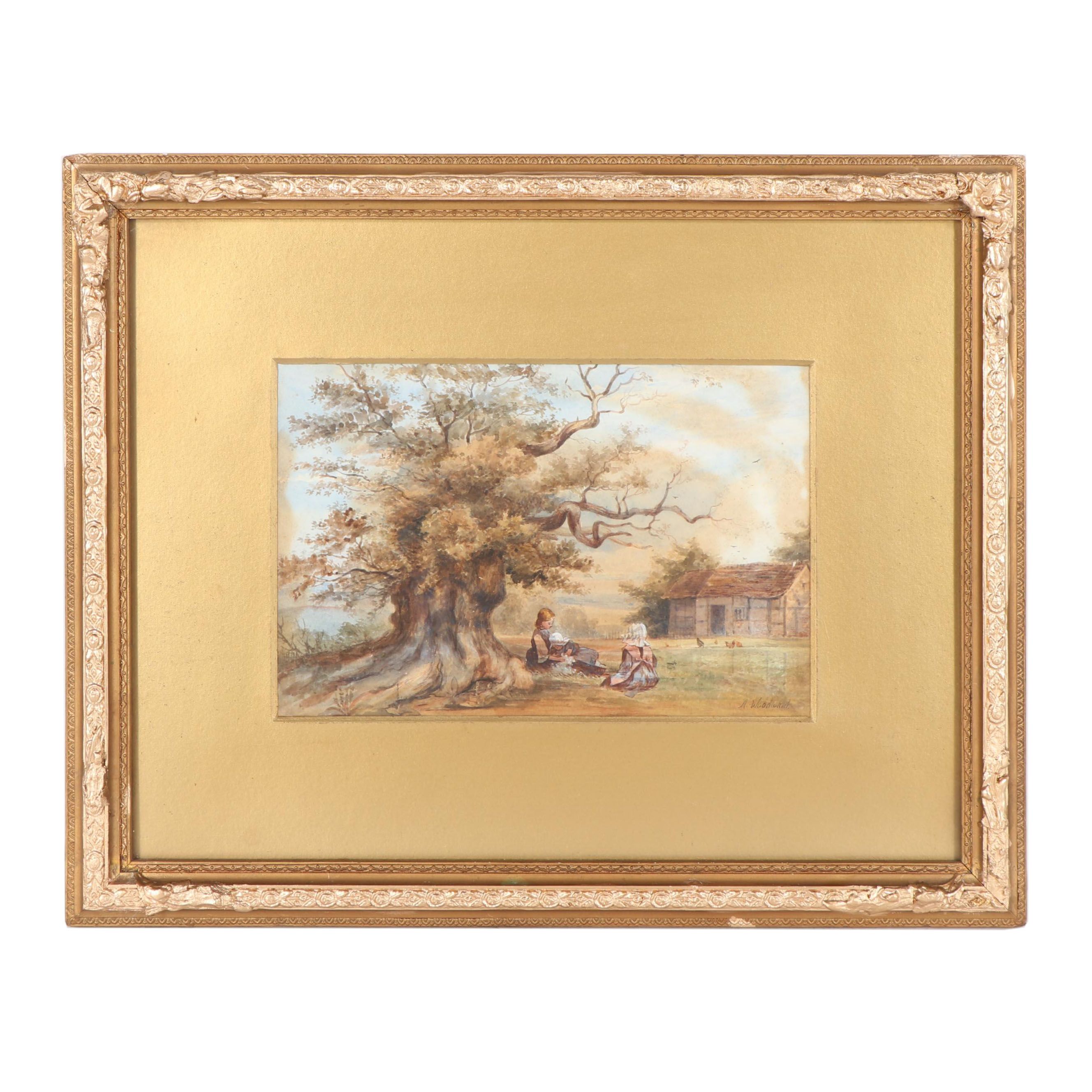 A. Woodward  Watercolor Painting