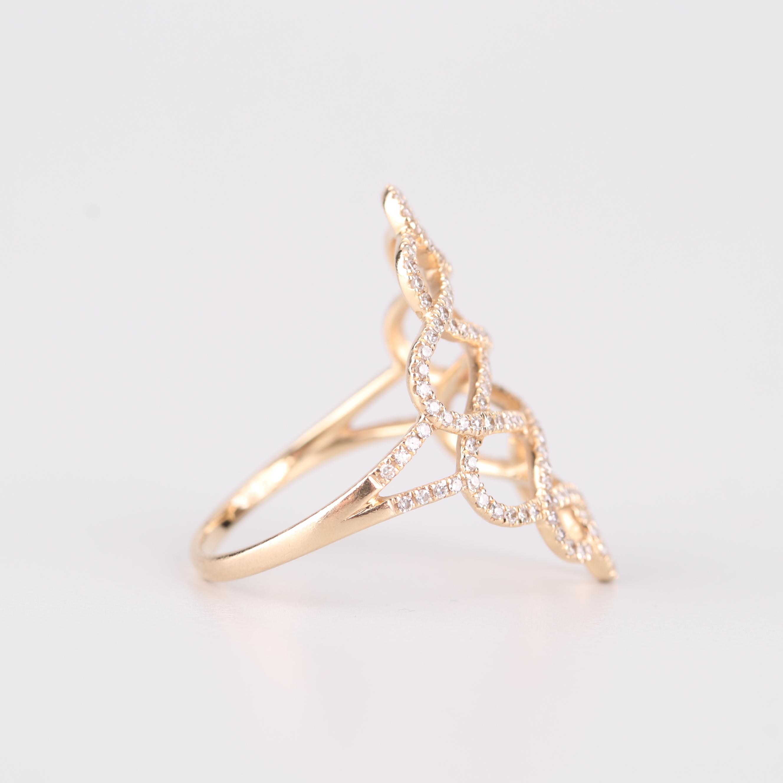 14K Yellow Gold Diamond Ring