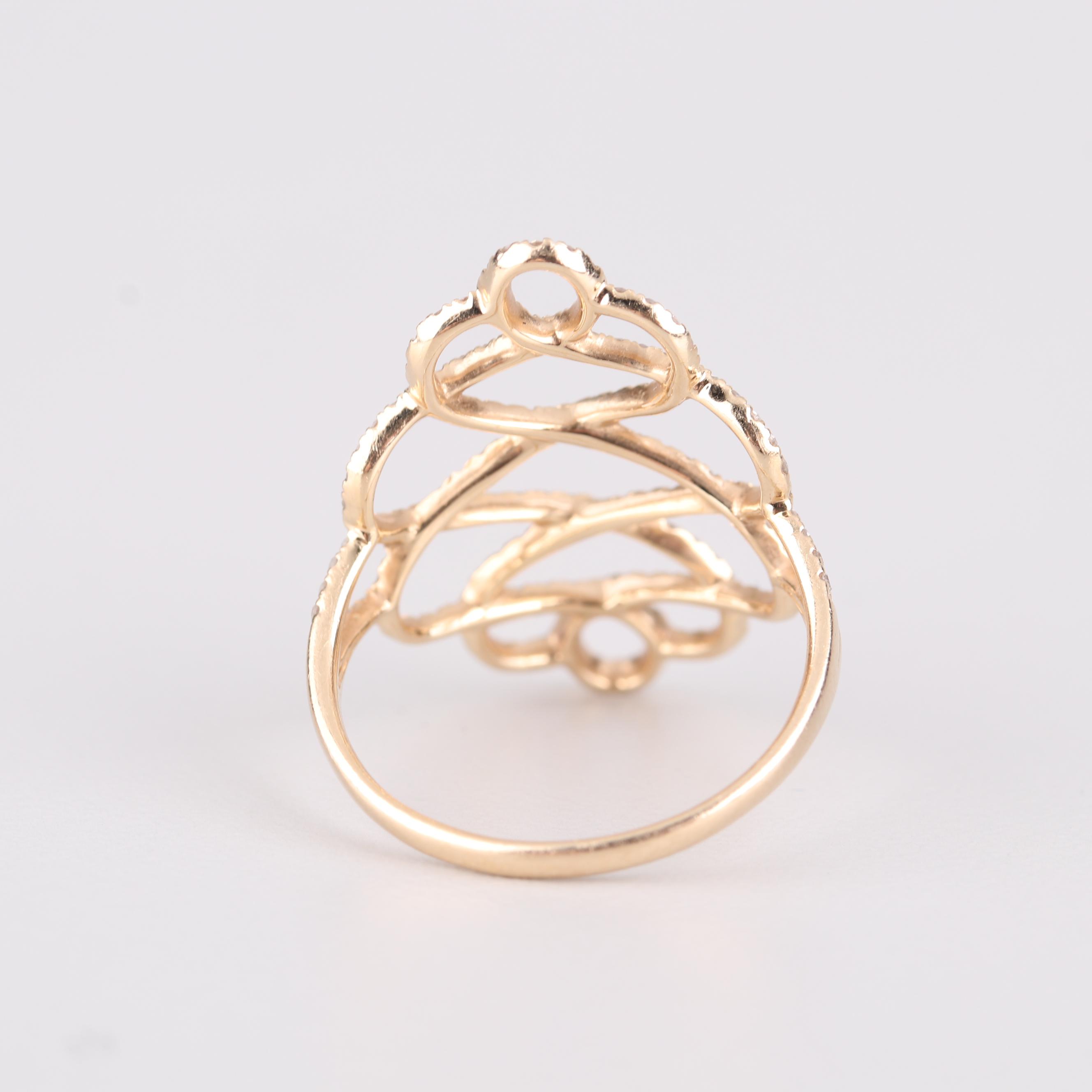 14K Yellow Gold Diamond Ring