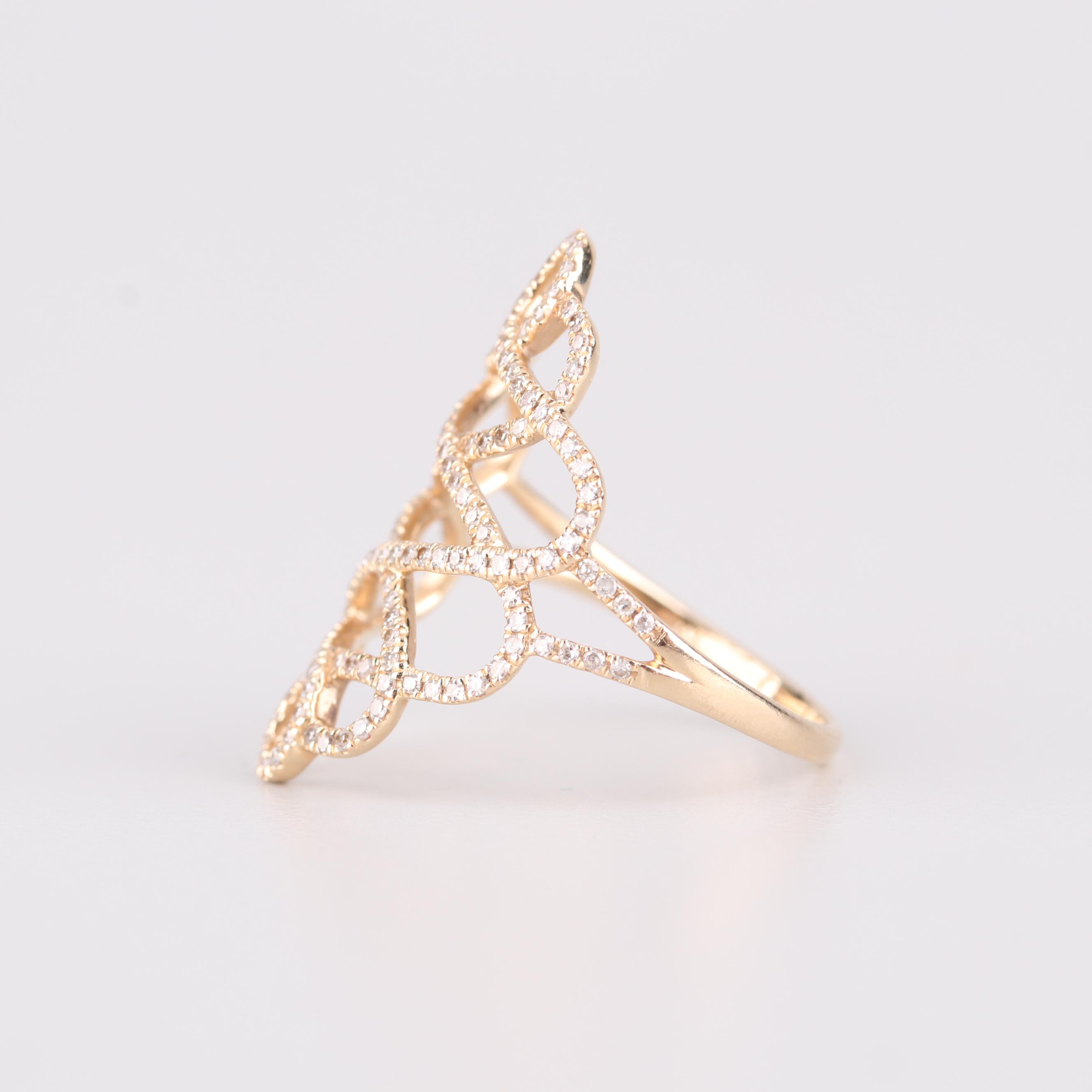 14K Yellow Gold Diamond Ring