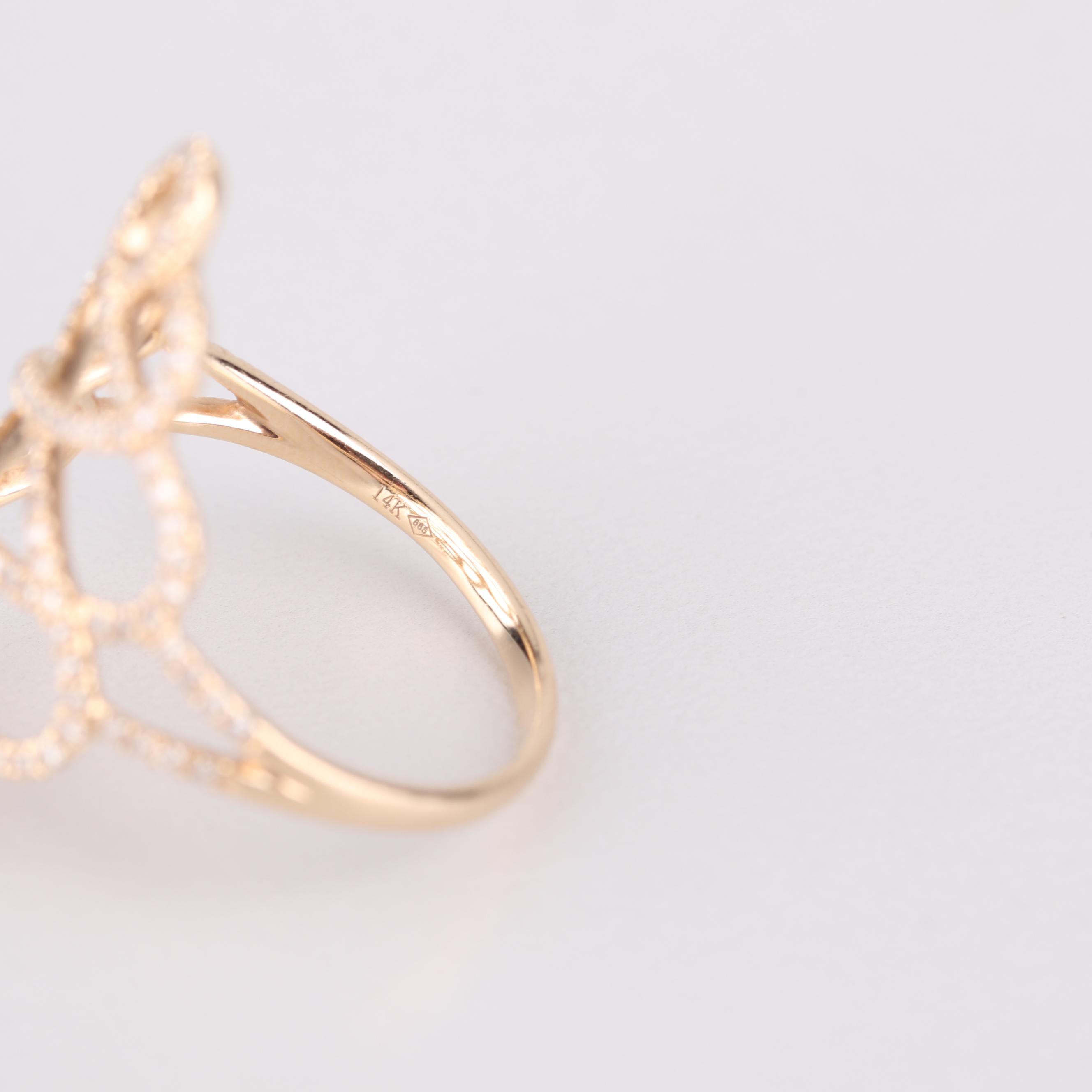 14K Yellow Gold Diamond Ring