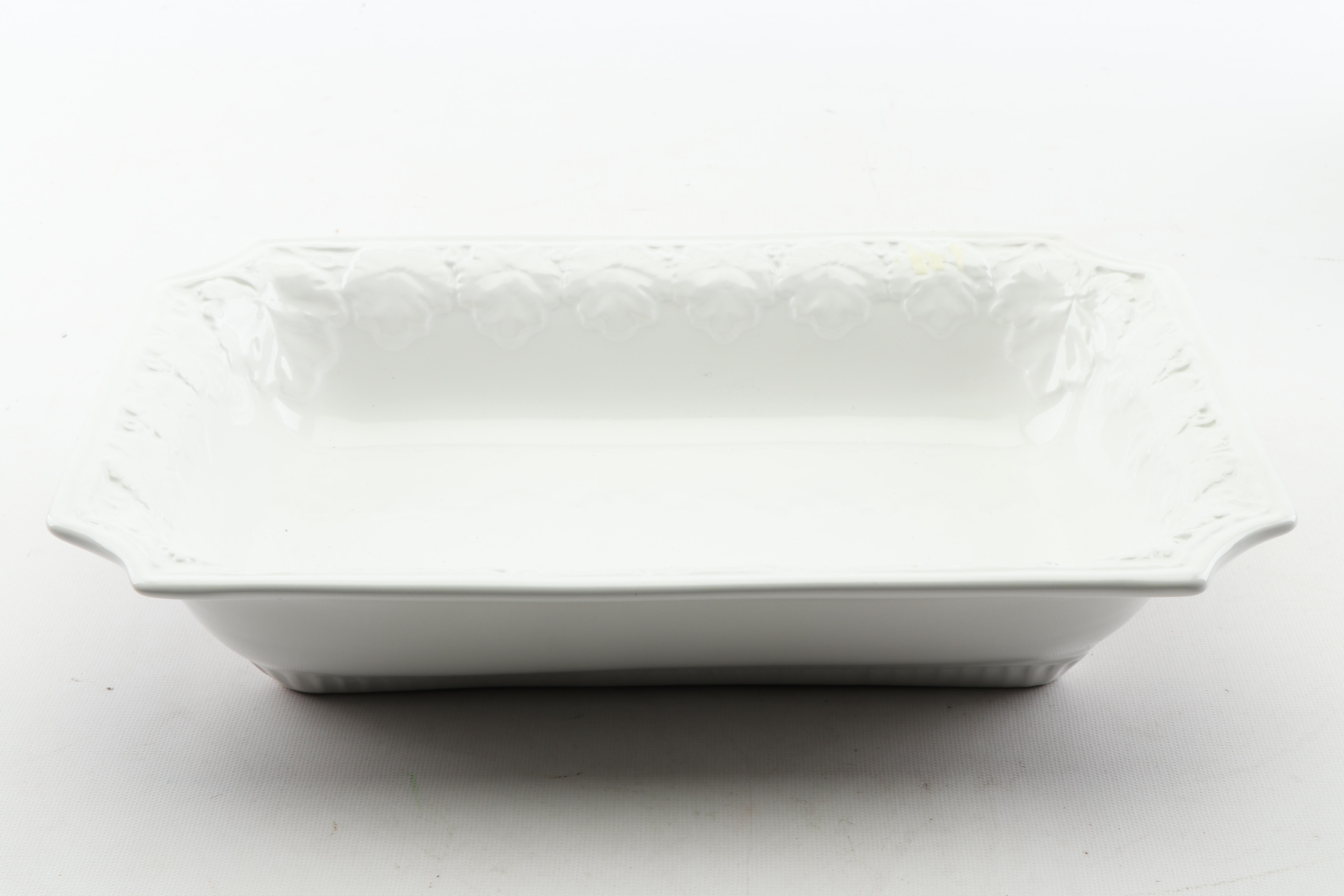 Italian Made CWC Grape Leaf Motif Serving Bowls