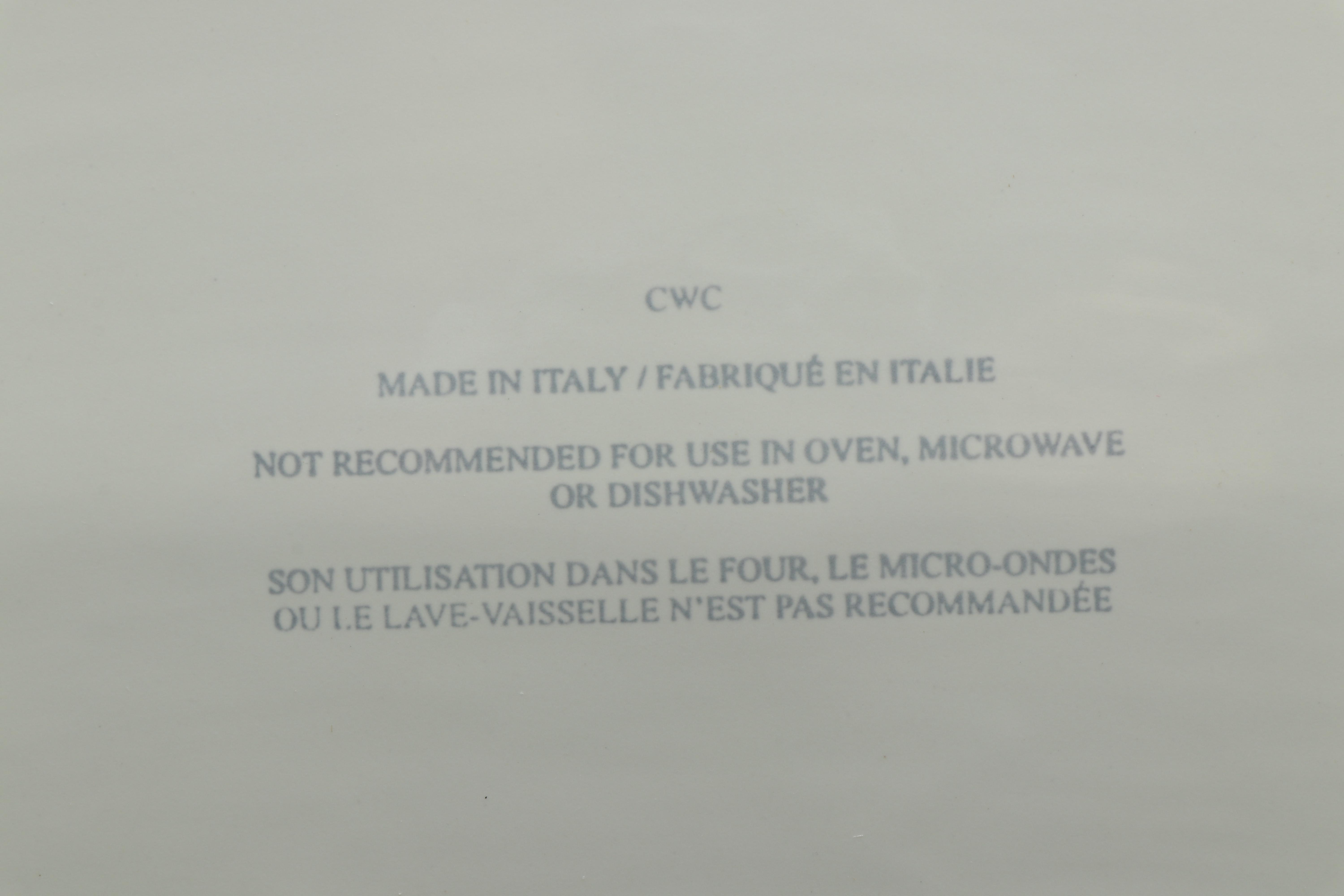 Italian Made CWC Grape Leaf Motif Serving Bowls