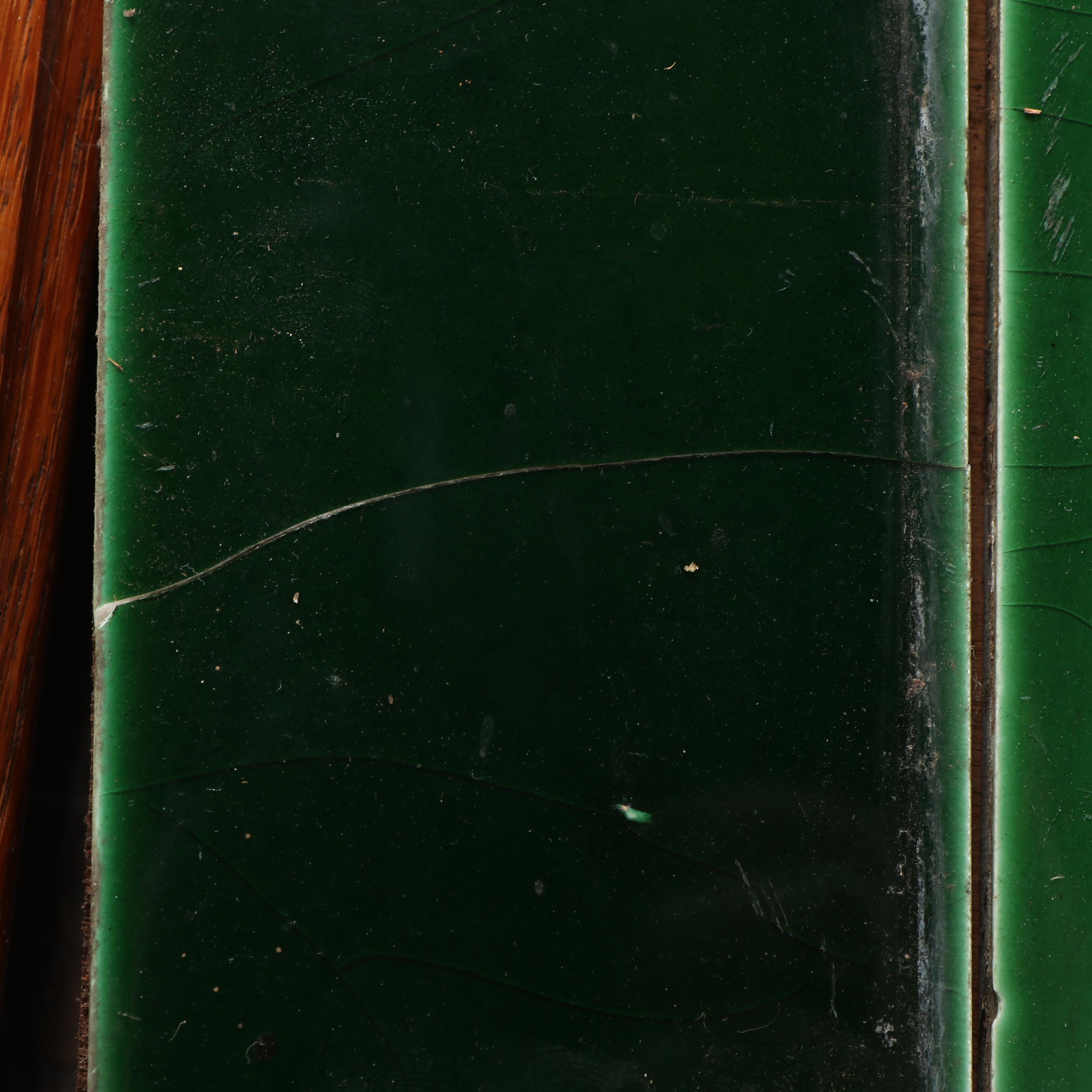 Late Victorian Oak Wash Stand with Tiled Backsplash, 19th/20th Century