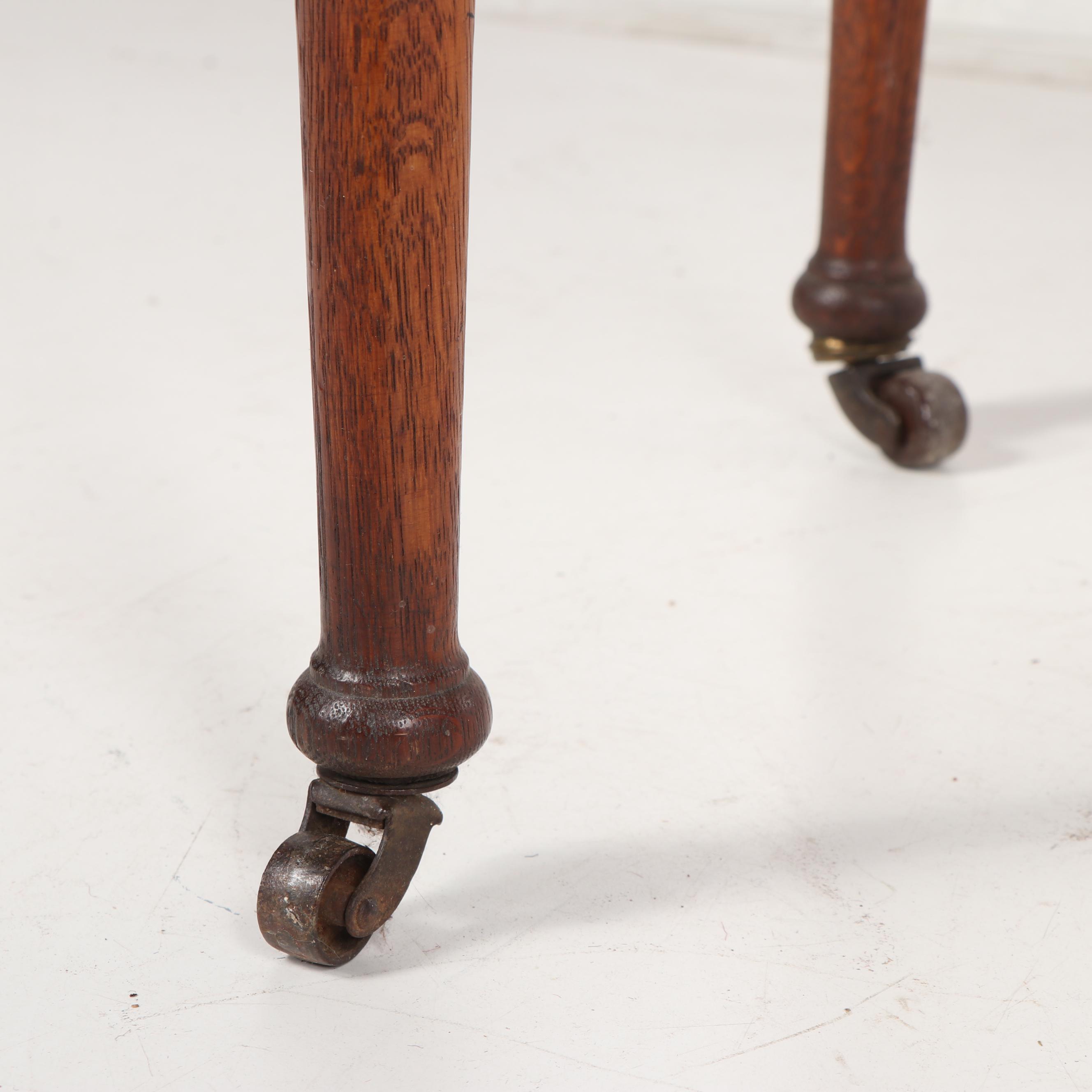 Late Victorian Oak Wash Stand with Tiled Backsplash, 19th/20th Century