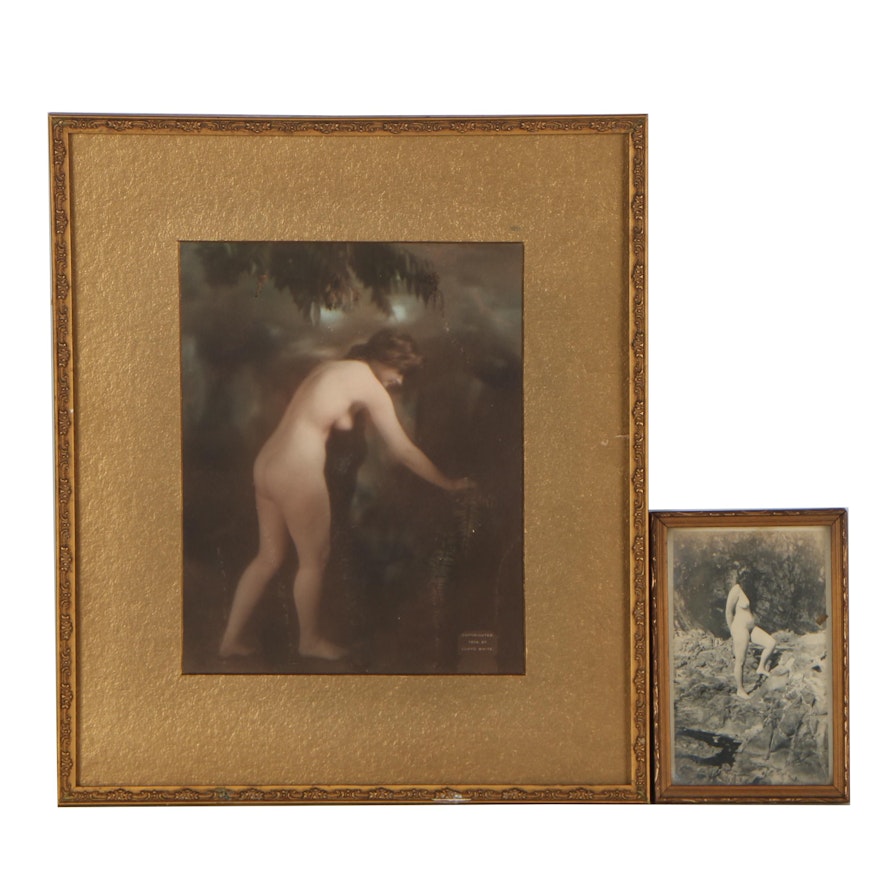 Antique Nude Photographs Including 1908 Color Photograph by Lloyd White