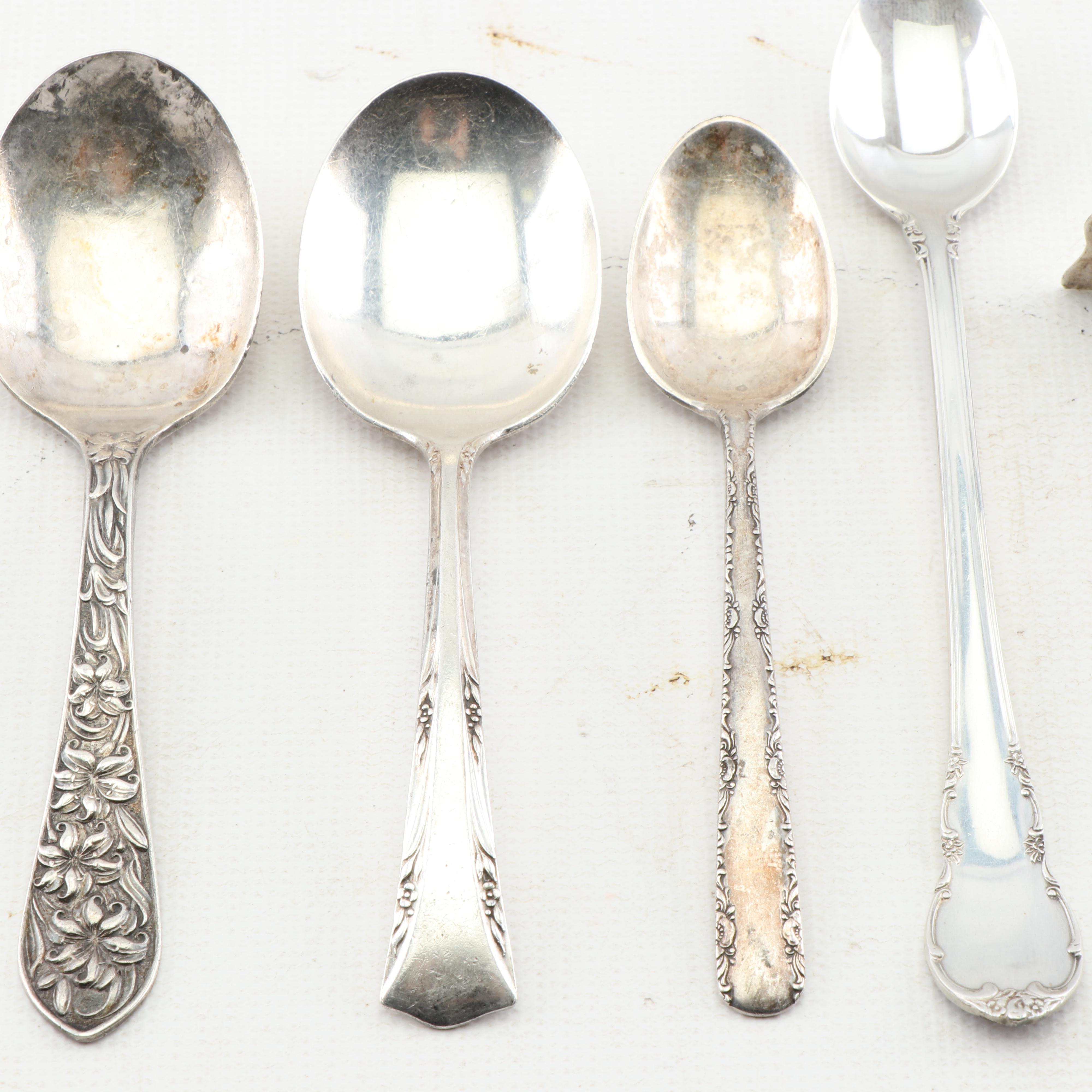 Sterling Silver Baby Flatware with Sterling Food Pusher