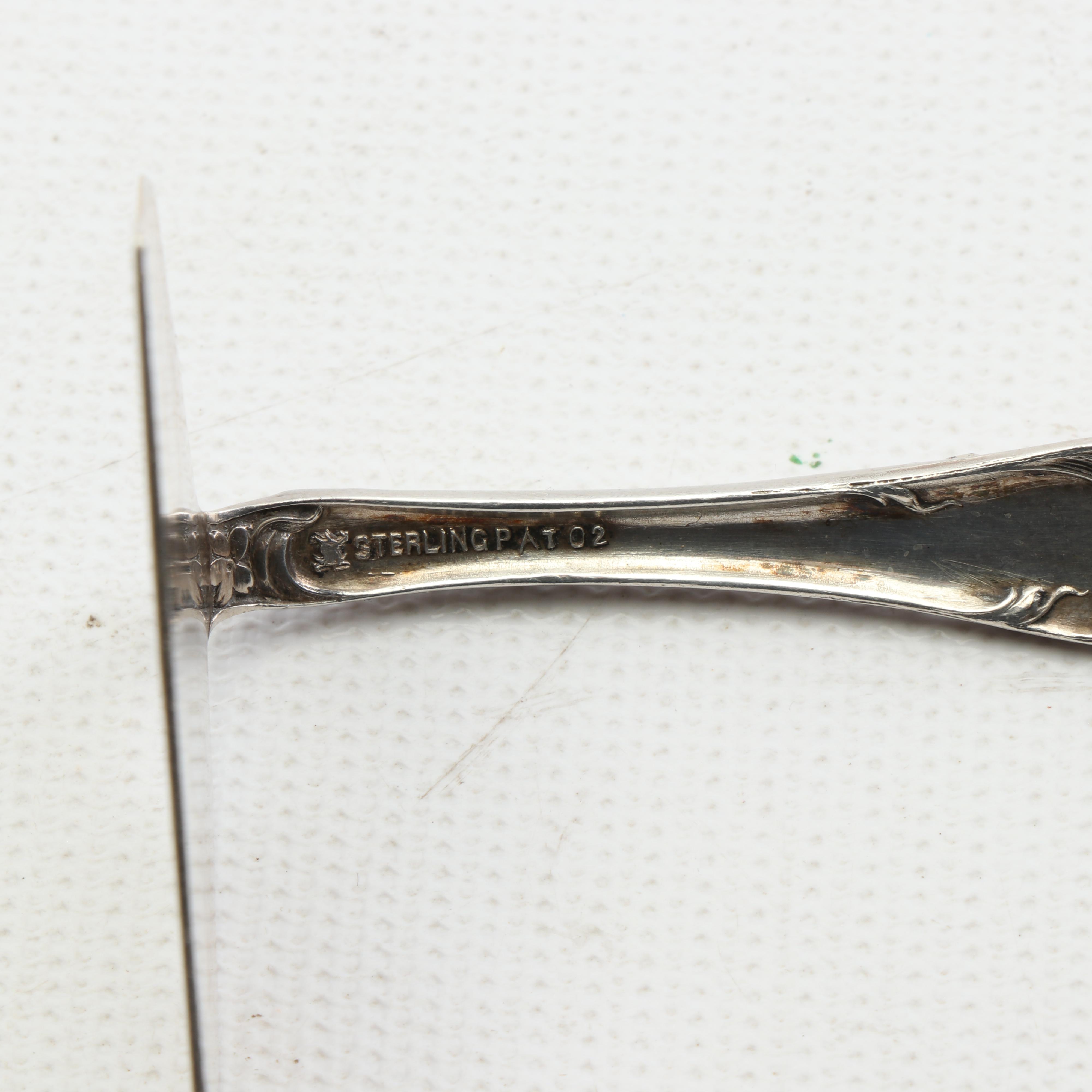 Sterling Silver Baby Flatware with Sterling Food Pusher