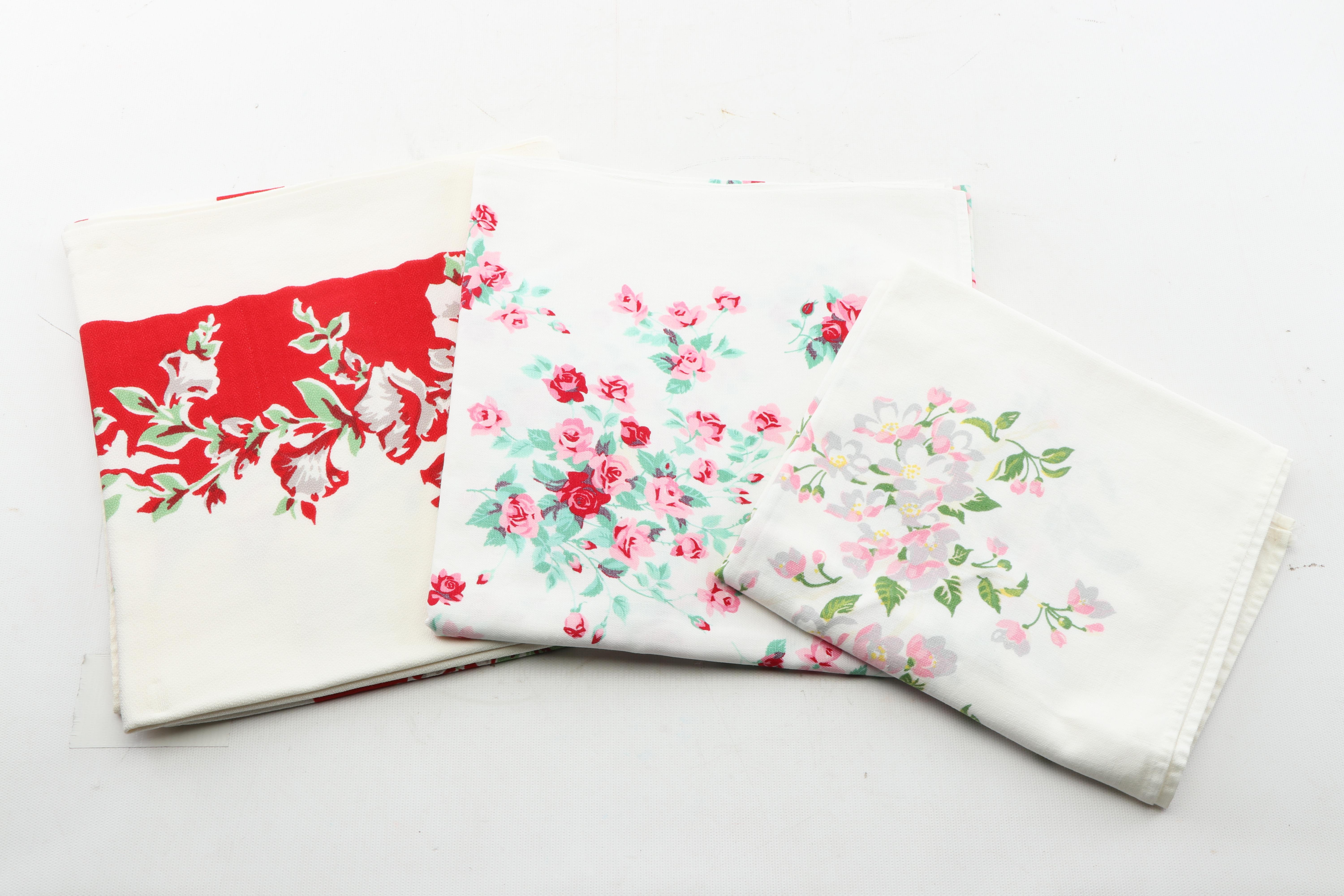 Vintage Floral Printed Tablecloths featuring Wilendur