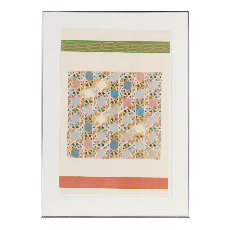 Joyce Kozloff 1977 Lithograph "Pictures and Borders I"