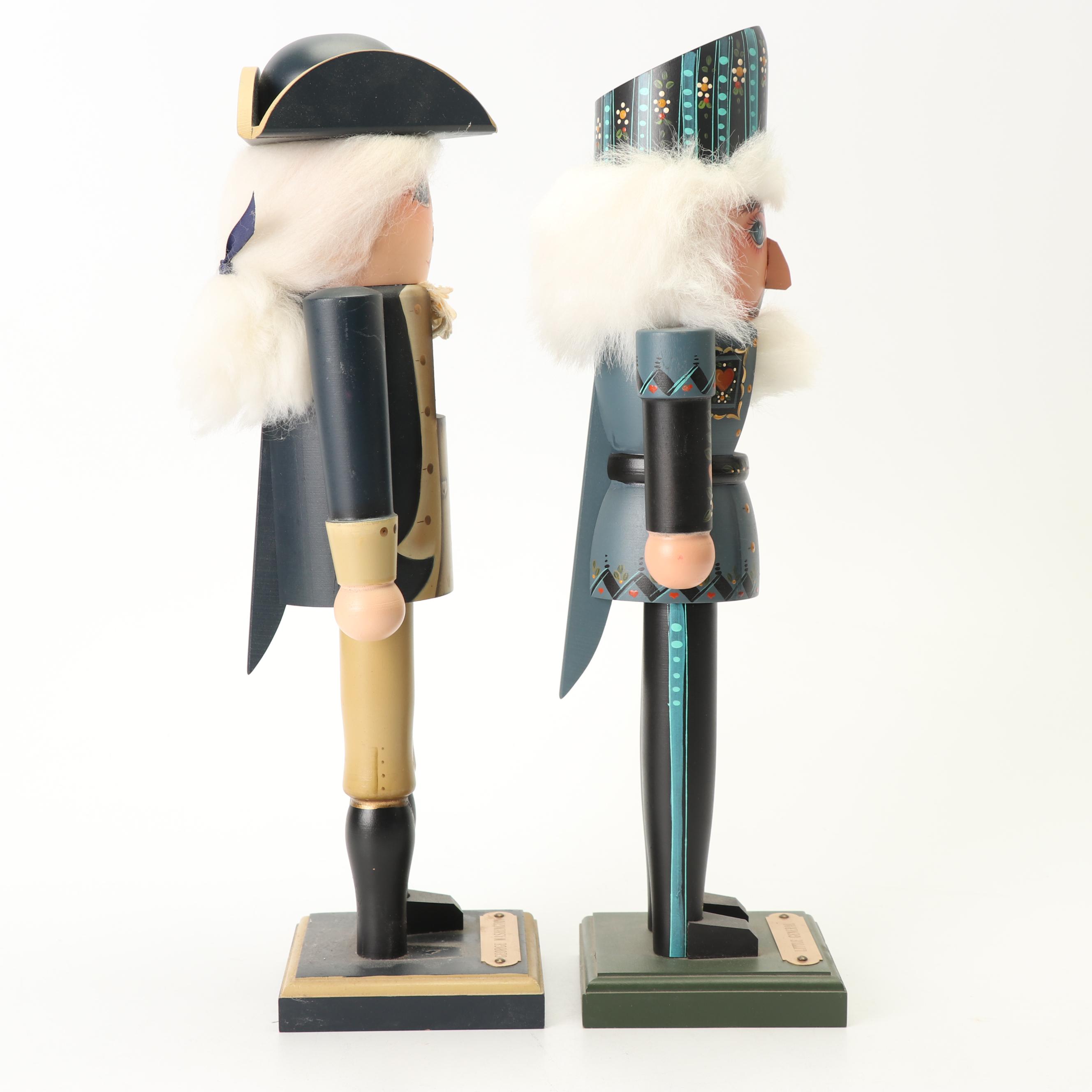 Susan Milford Hand-Painted Nutcrackers, "George Washington" and "Little General"