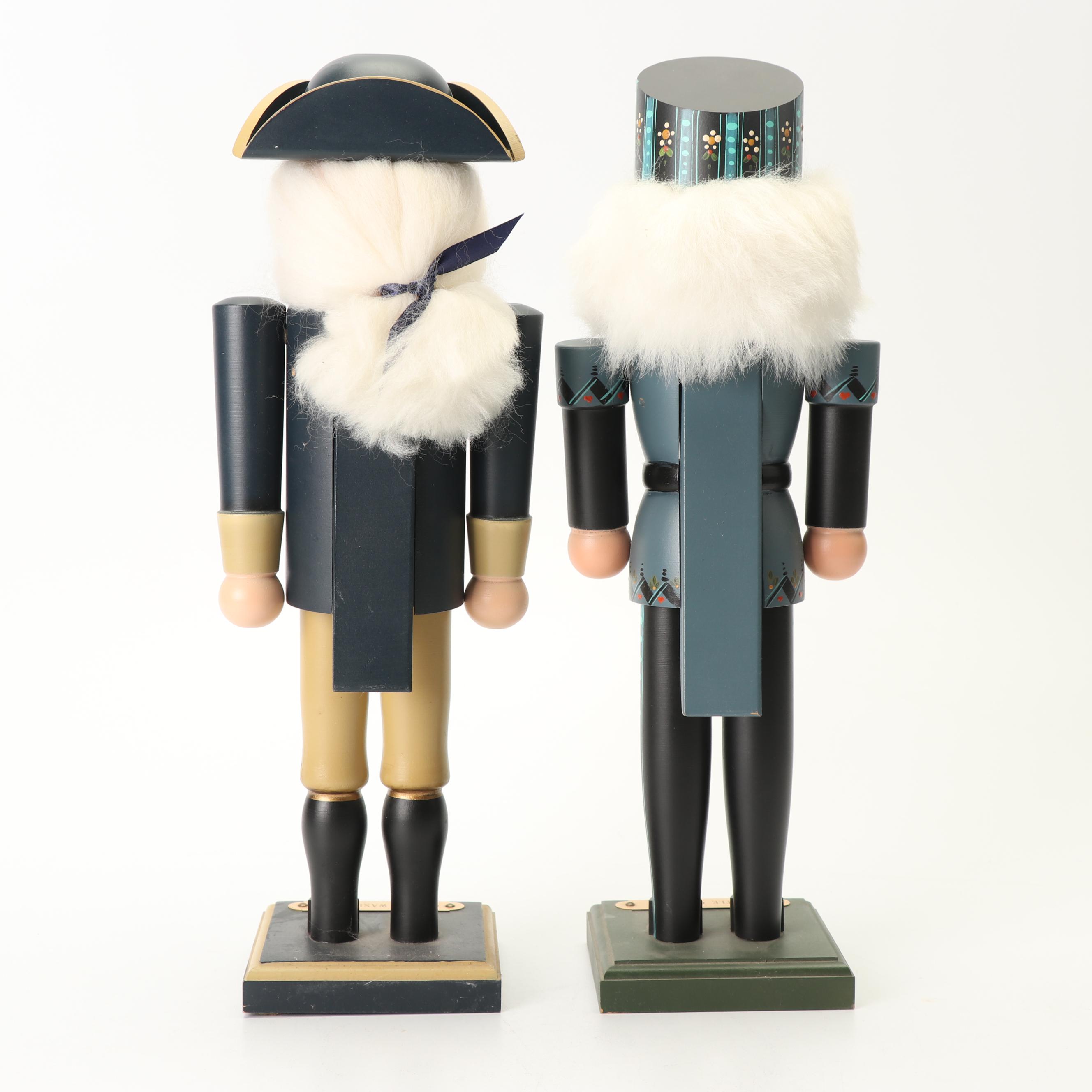 Susan Milford Hand-Painted Nutcrackers, "George Washington" and "Little General"