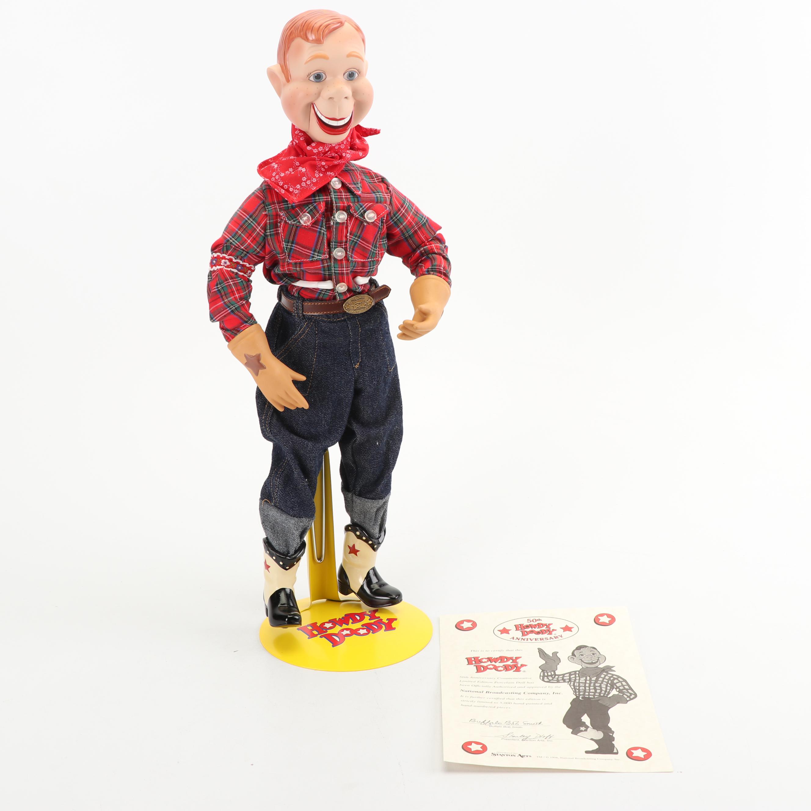 50th Anniversary "Howdy Doody" Porcelain Doll by Stanton Arts, 1998
