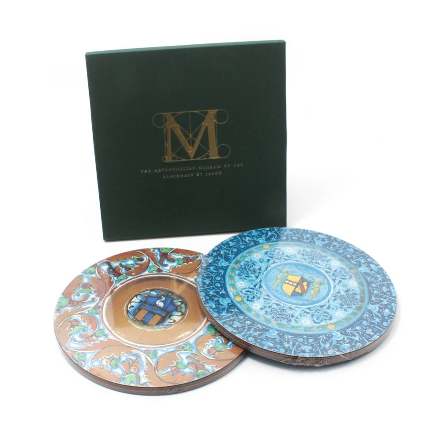 Metropolitan Museum of Art "Blue" and "Gold Majolica" Placemats by Jason
