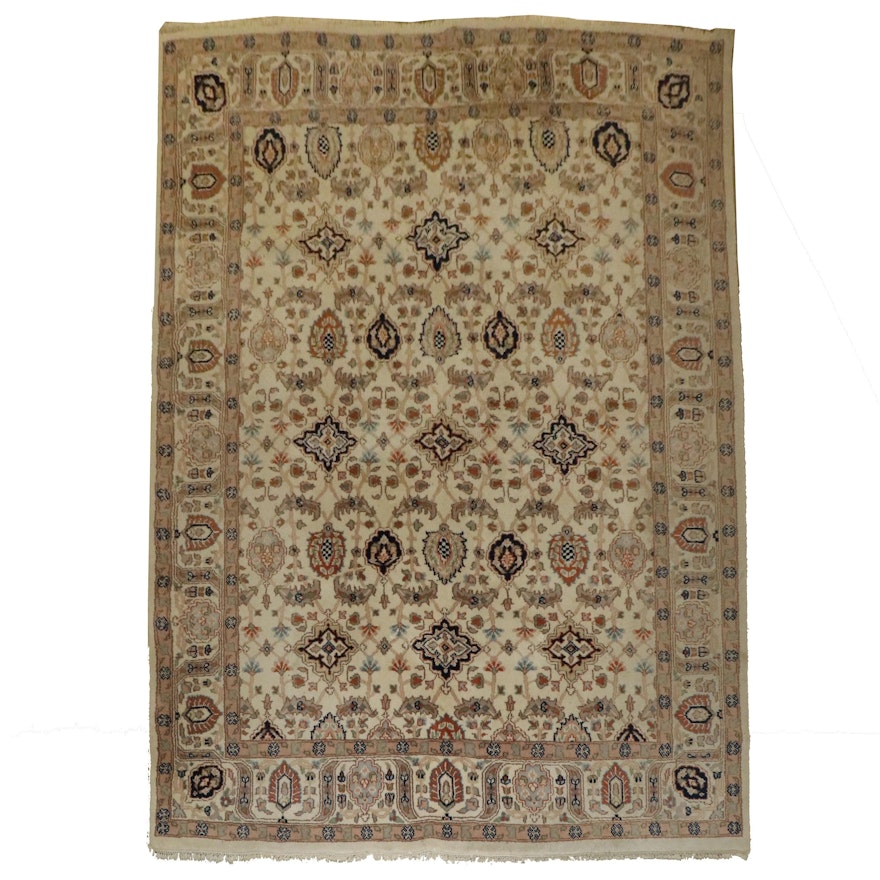Hand-Knotted Indo-Persian Wool Room Sized Rug
