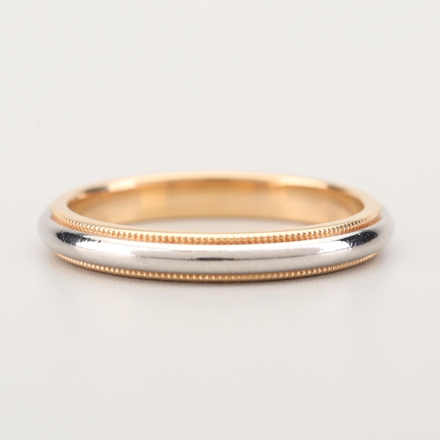 Tiffany & Co. Platinum and 18K Yellow Gold Band