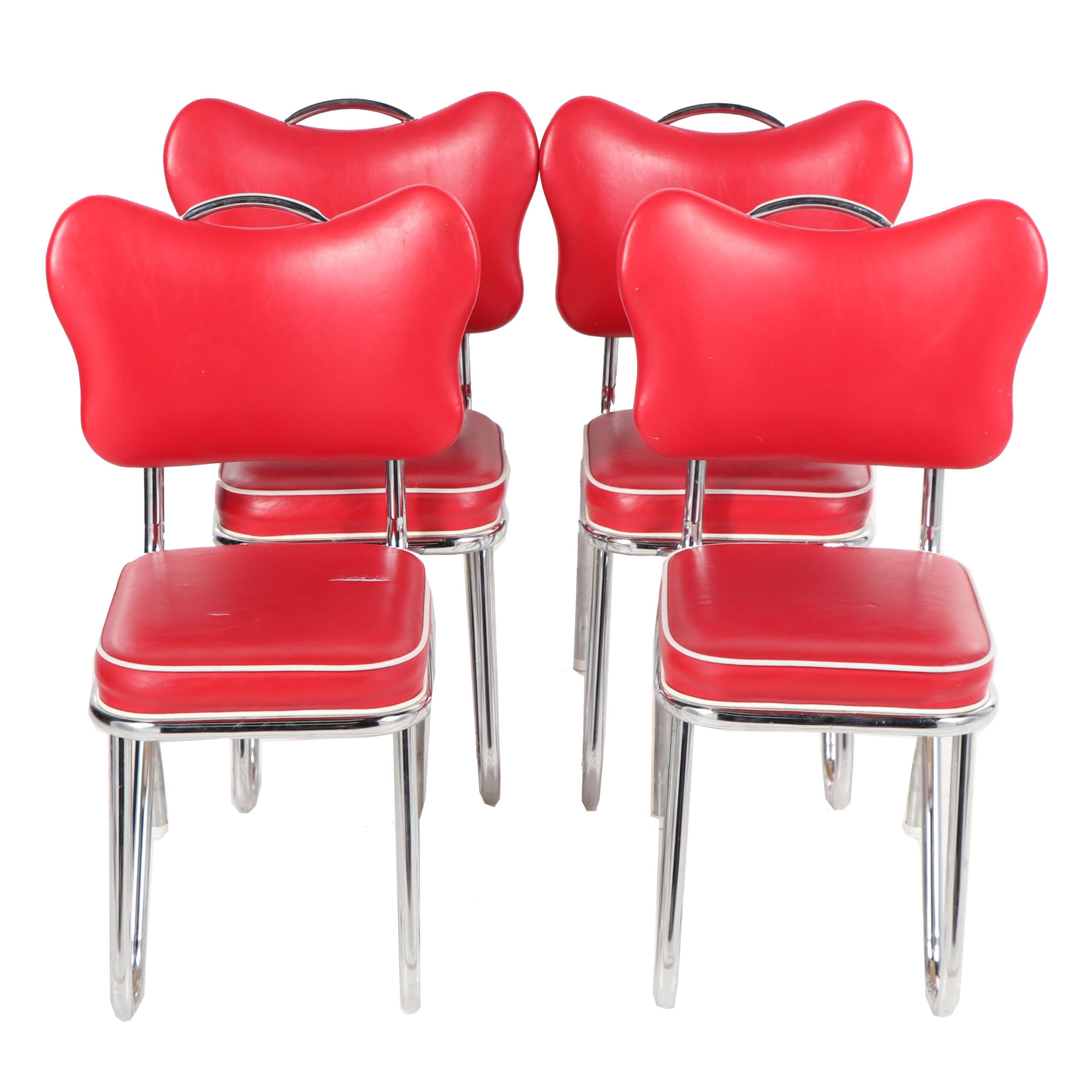 Mid Century Modern Style Vinyl and Chrome Diner Chairs by Daystrom, 20th Century