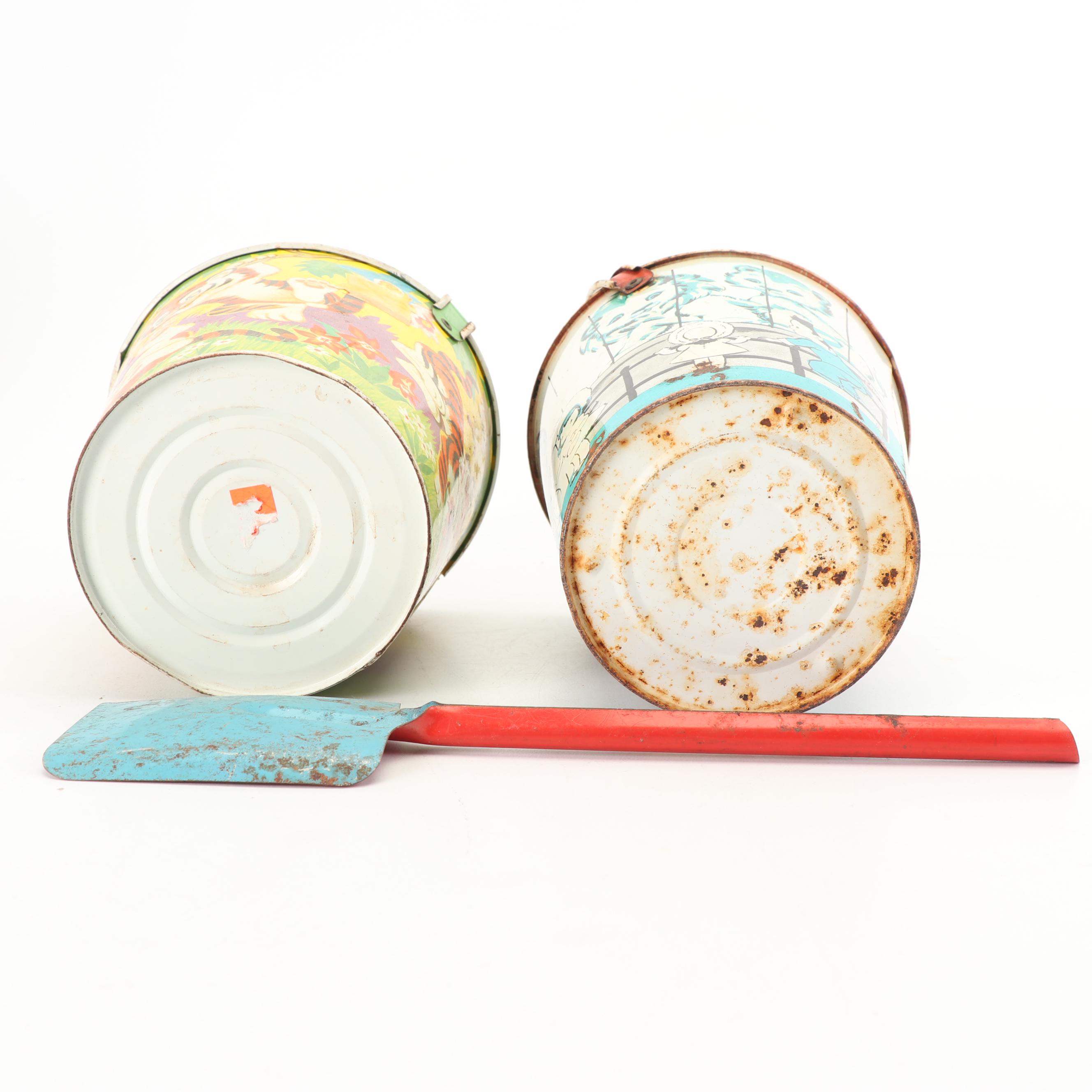 Metal Beach Pails and Shovels EBTH