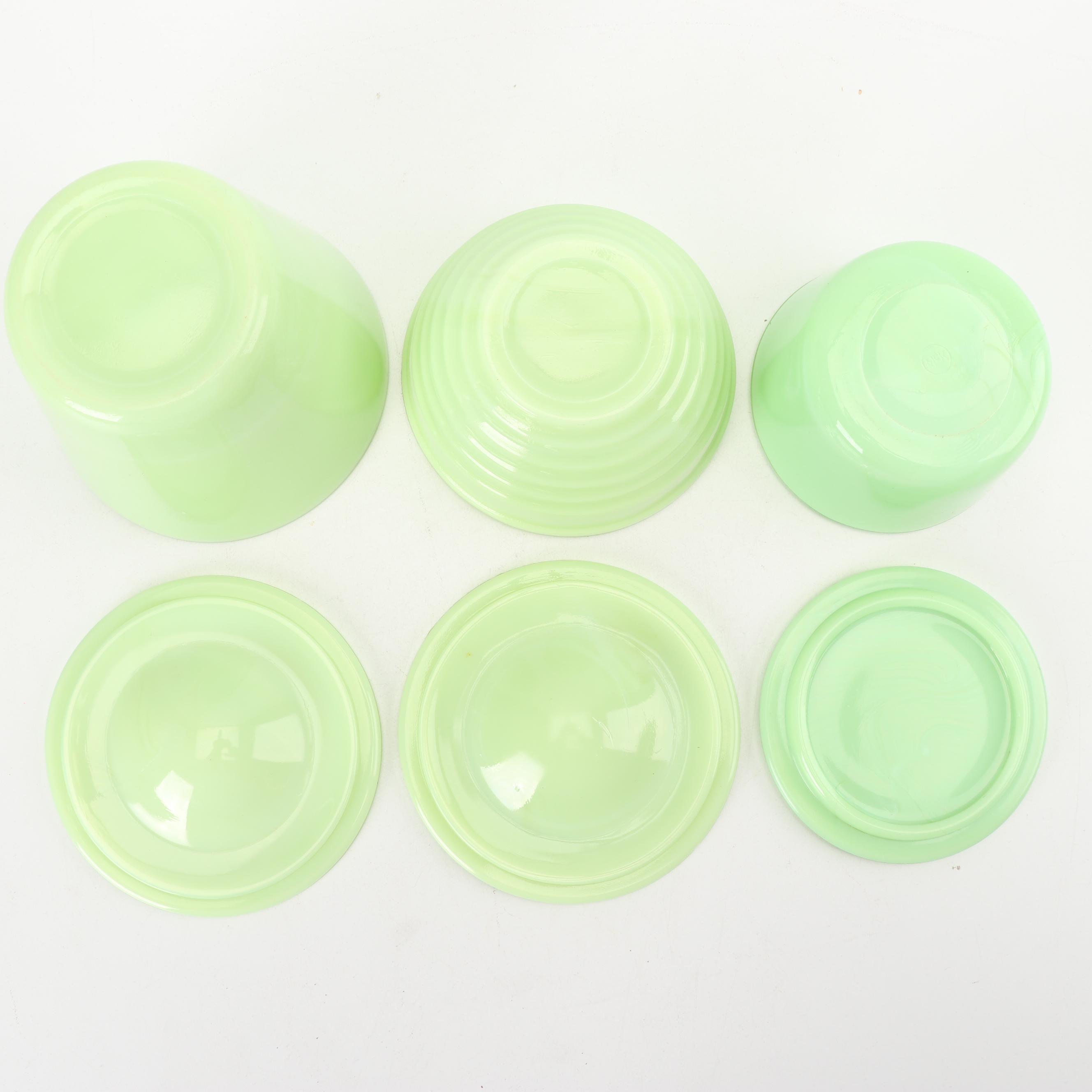 Jadeite Drip Jars Including McKee, Mid-Century