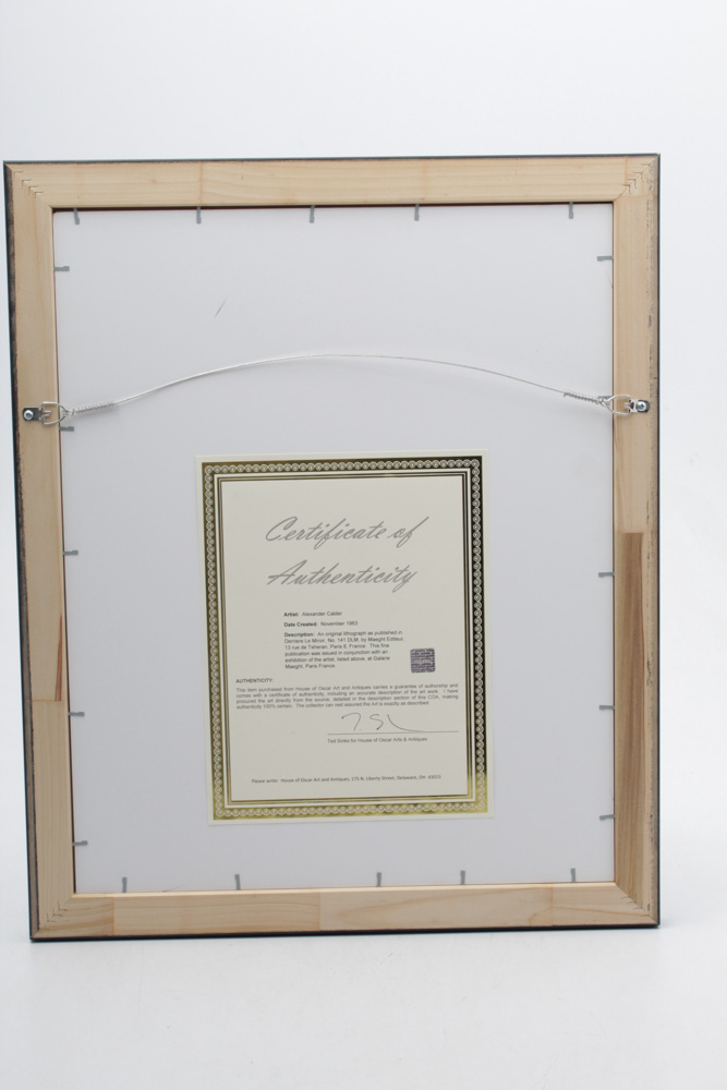 Alexander Calder Lithograph for "Derriere Le Miroir"