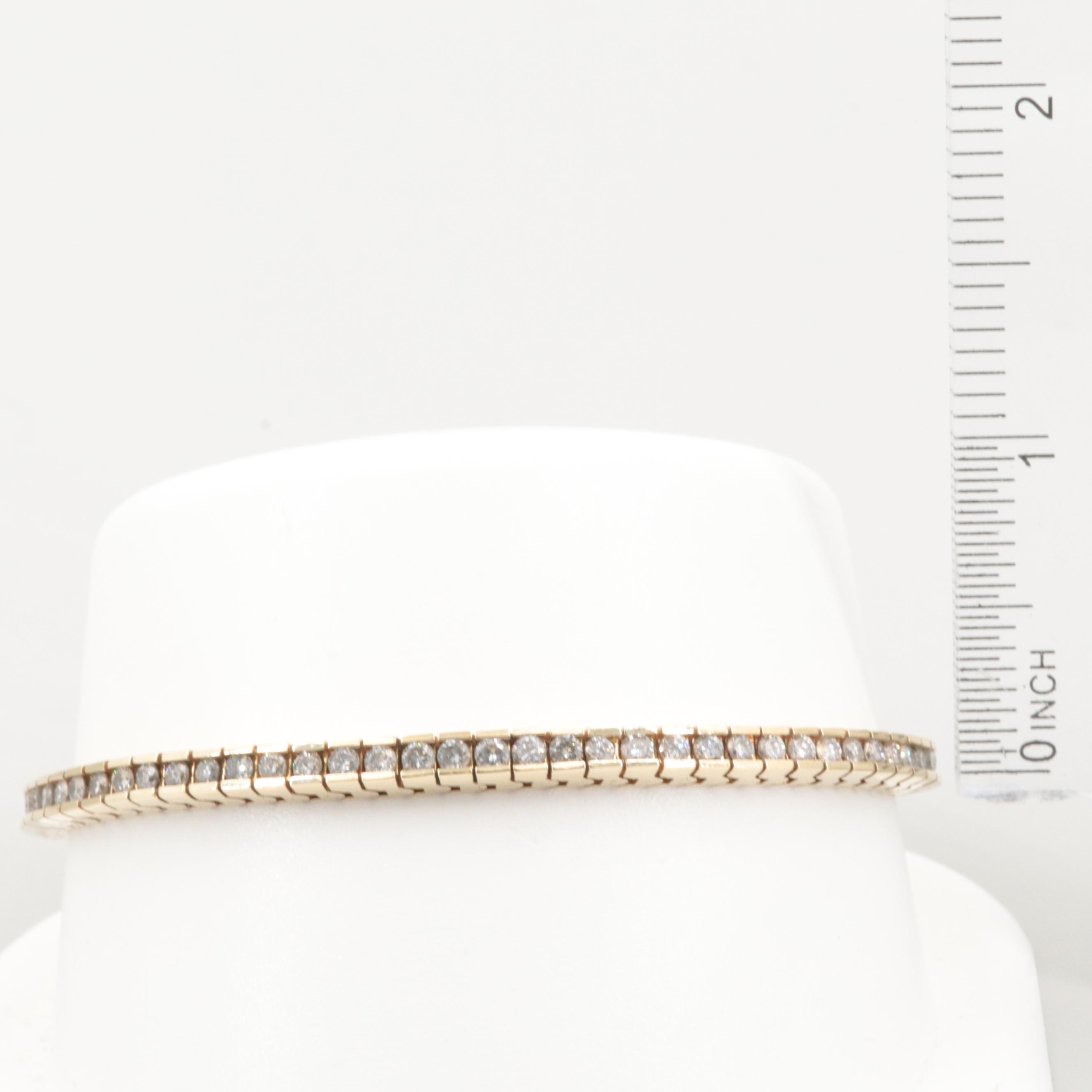 14K Yellow Gold 3.00 CTW Diamond Bracelet