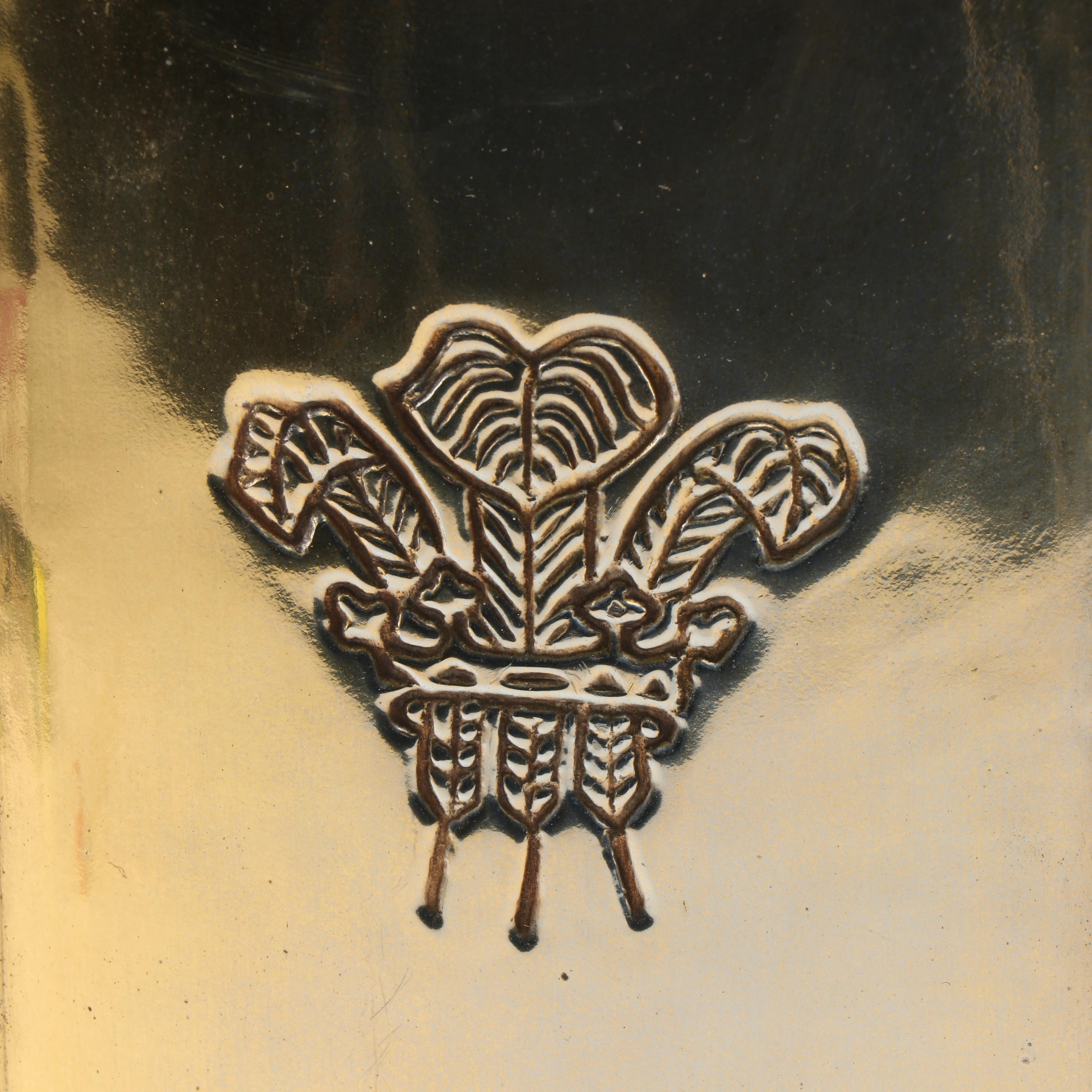 Ethan Allen Plated Brass Table Lamps with Feather Plume Accents, 20th Century