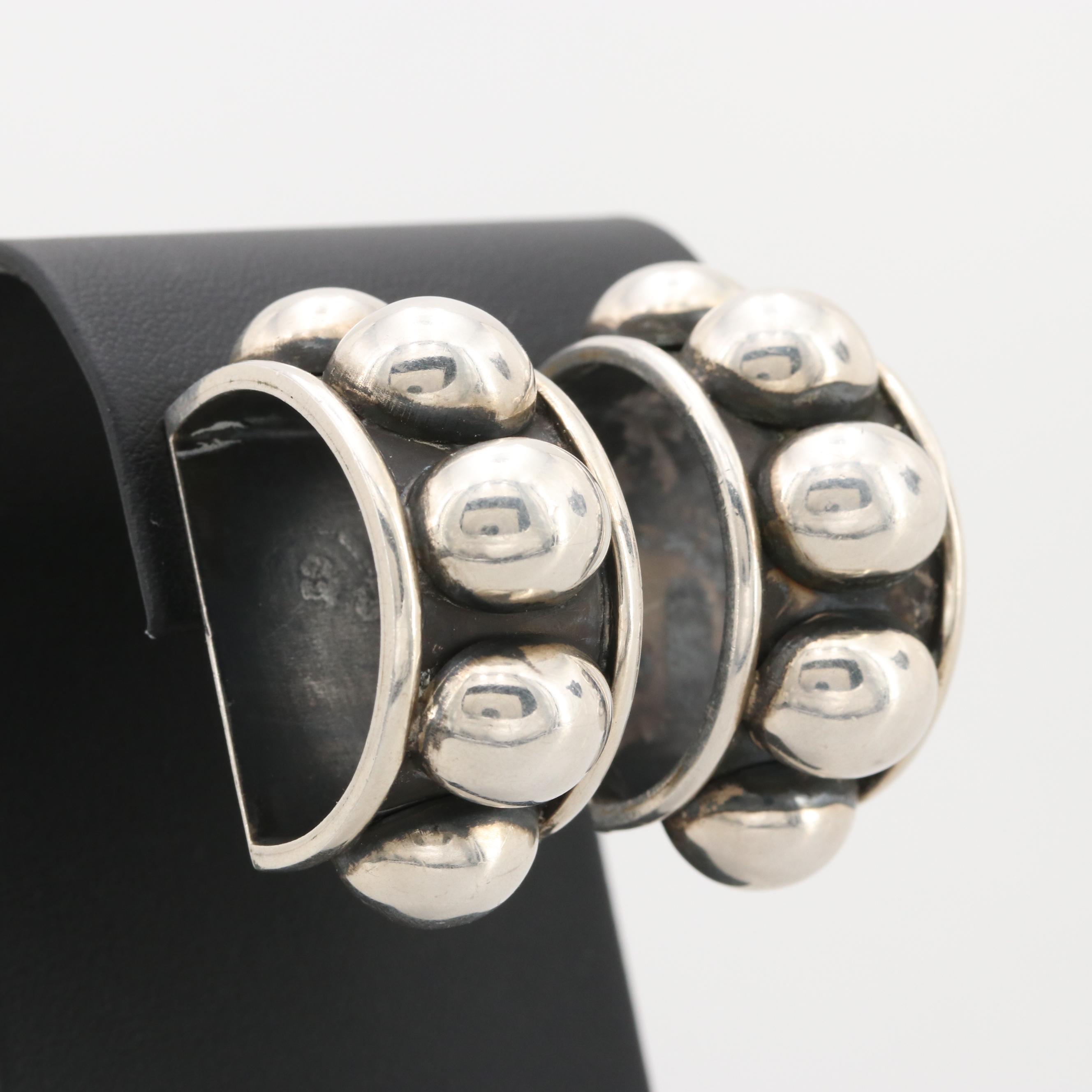 Mexican Brenda Schoenfeld Sterling Silver "Rafael" Earrings