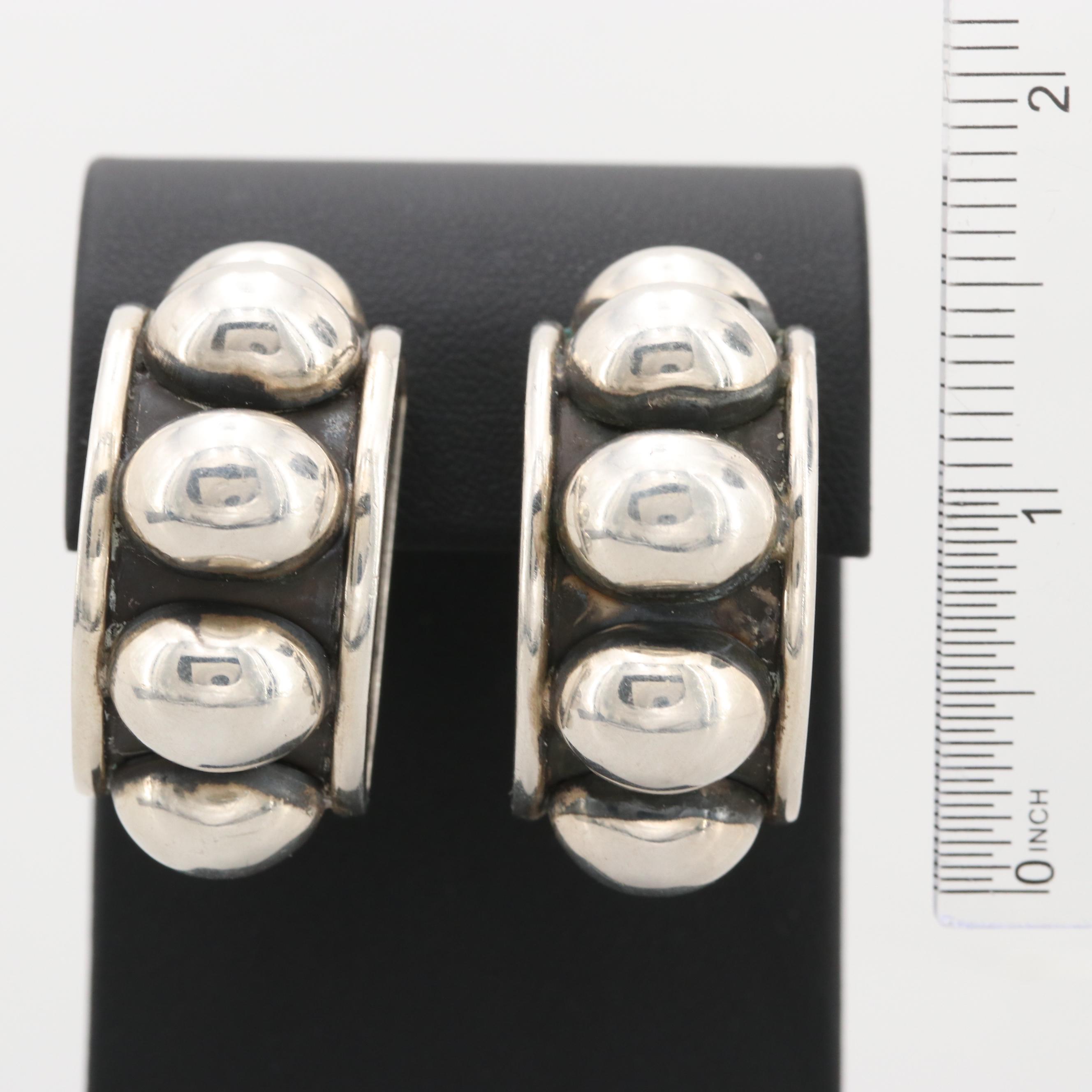 Mexican Brenda Schoenfeld Sterling Silver "Rafael" Earrings