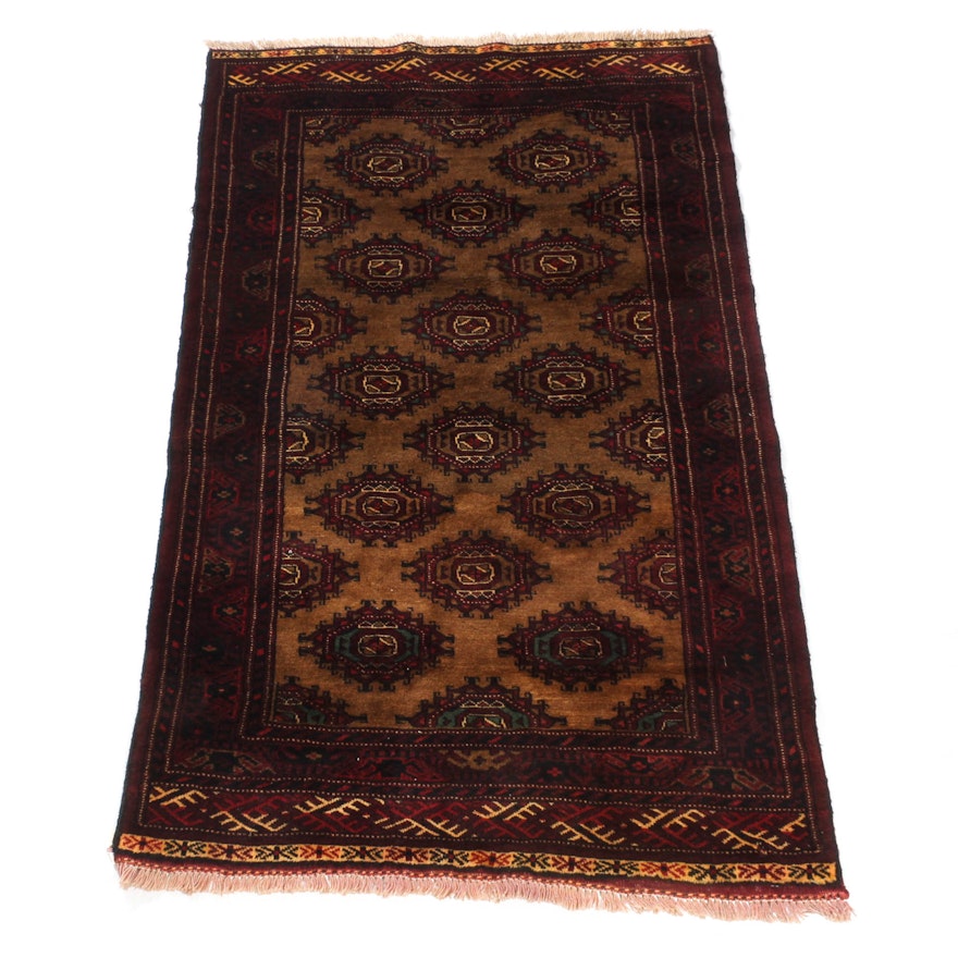 3.6' x 6.25' Hand-Knotted Persian Turkmen Rug