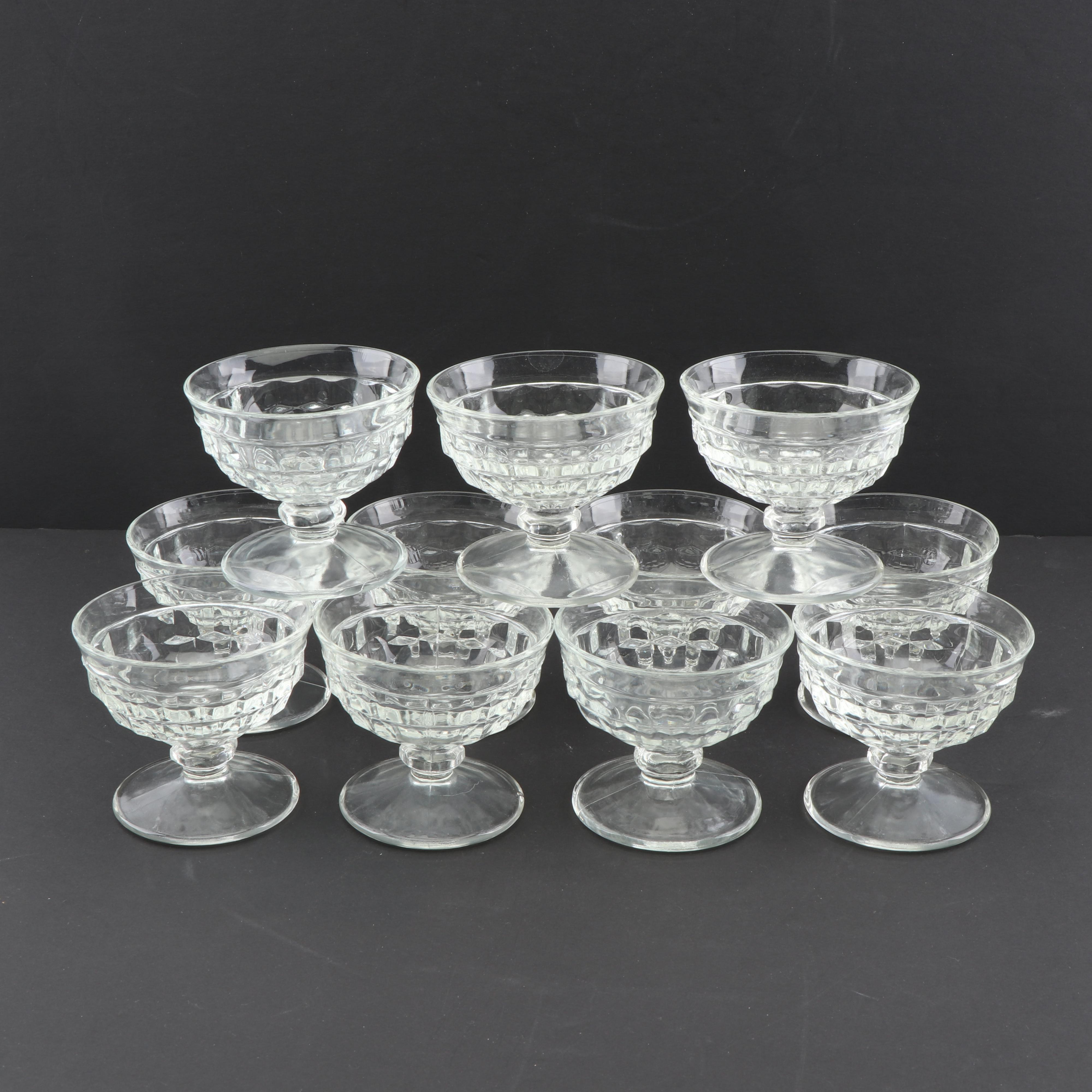 Vintage Fostoria Style Pressed Glass Sherbets