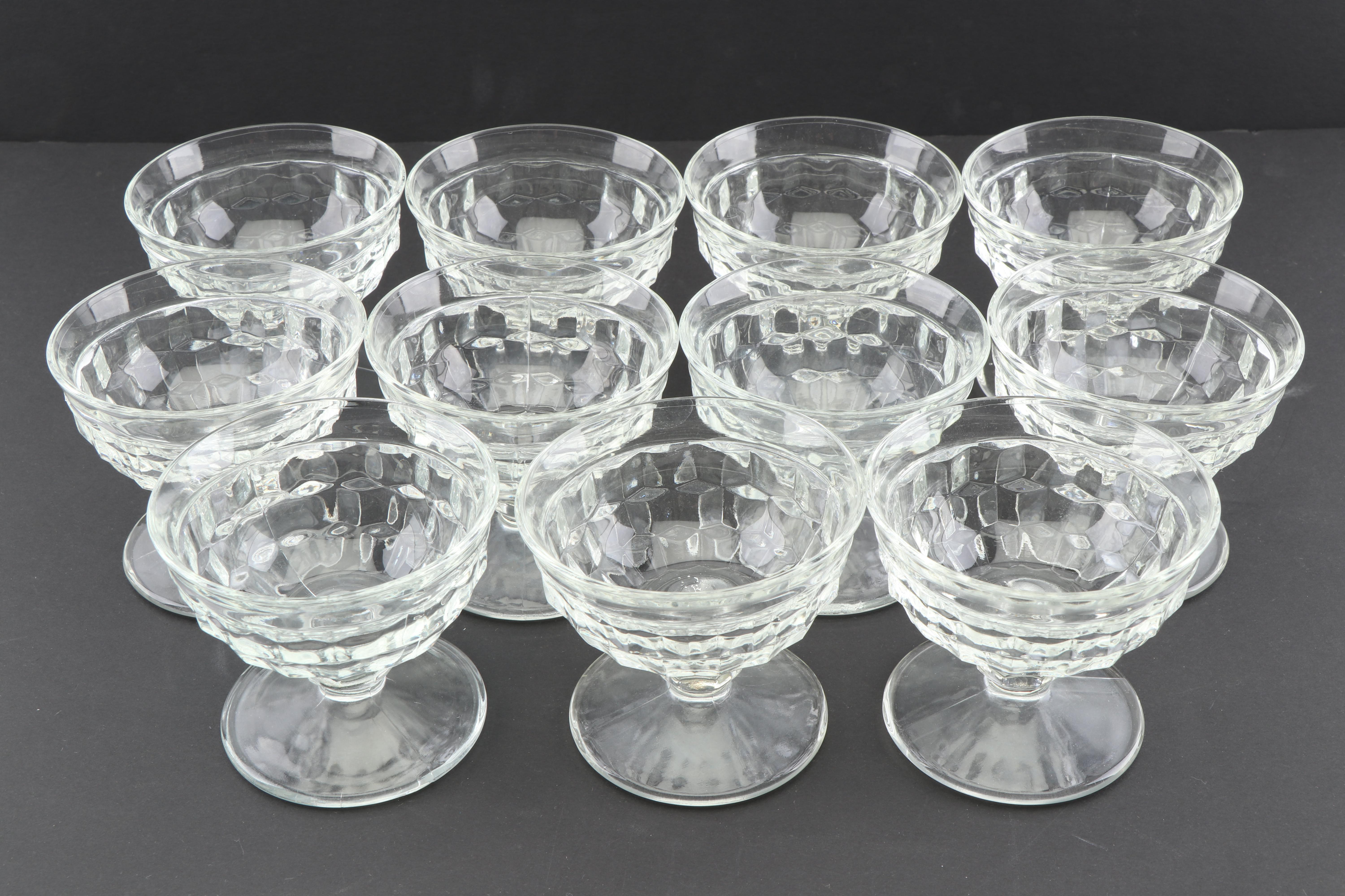 Vintage Fostoria Style Pressed Glass Sherbets