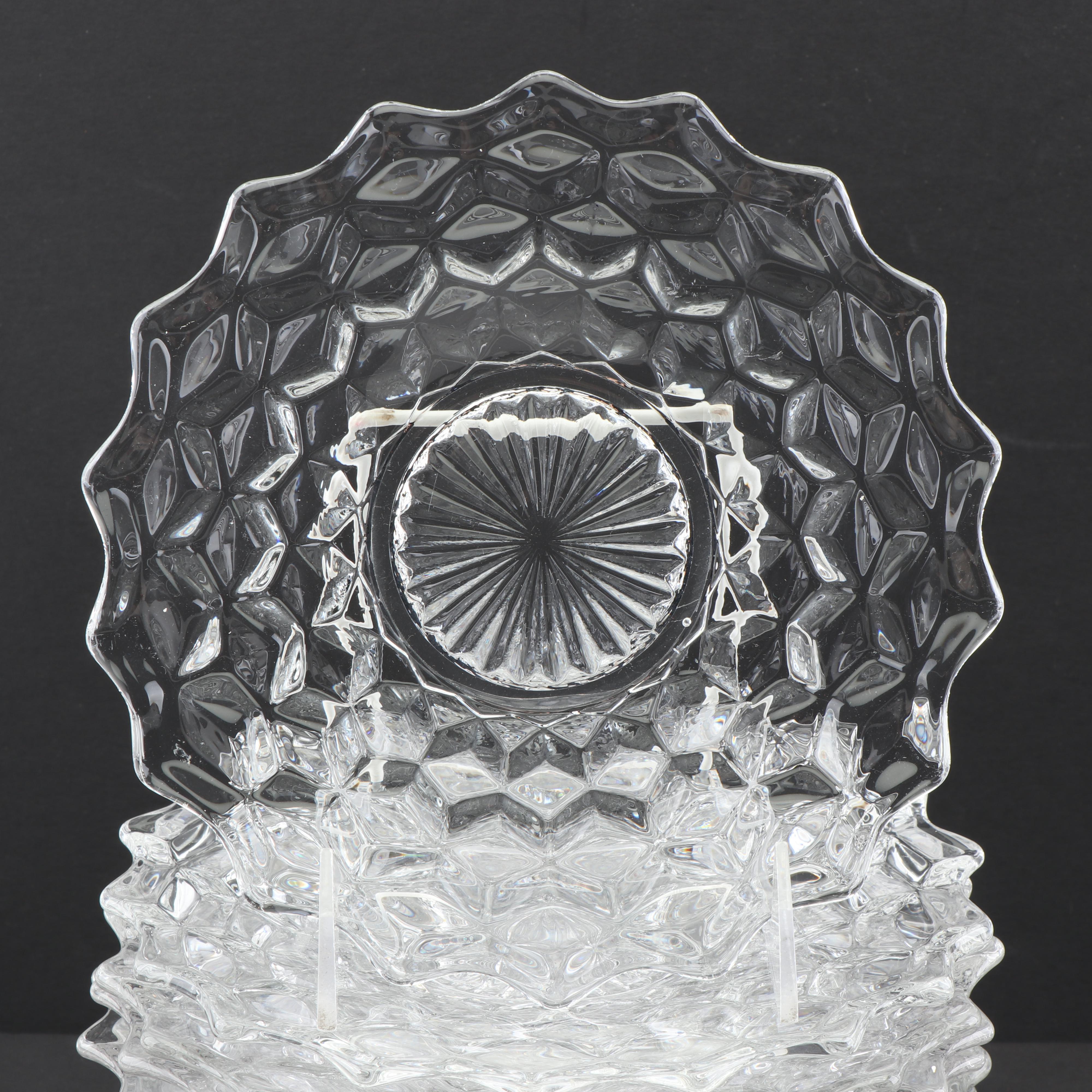 Fostoria "American Clear" Glass Dessert Plates and Bowls