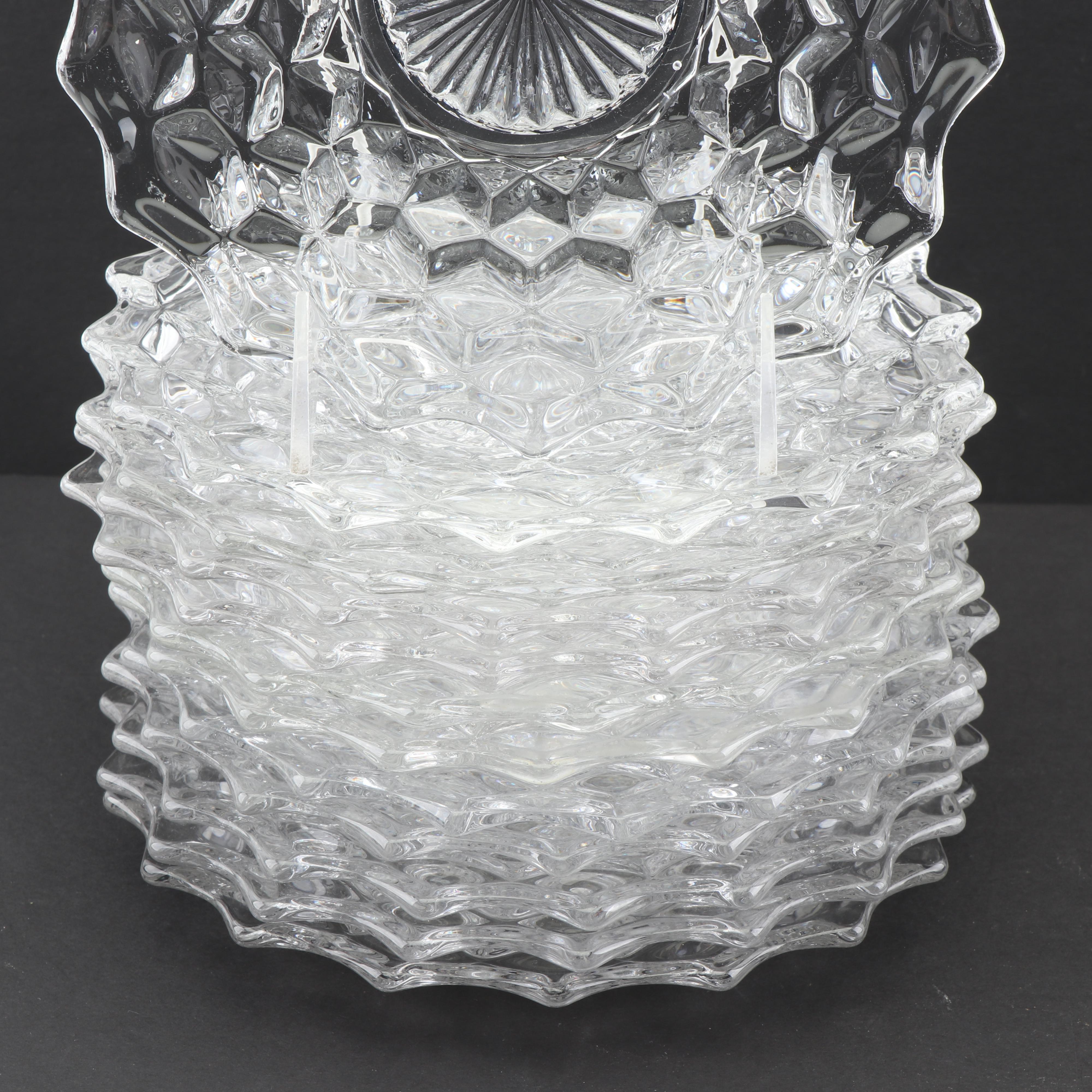 Fostoria "American Clear" Glass Dessert Plates and Bowls