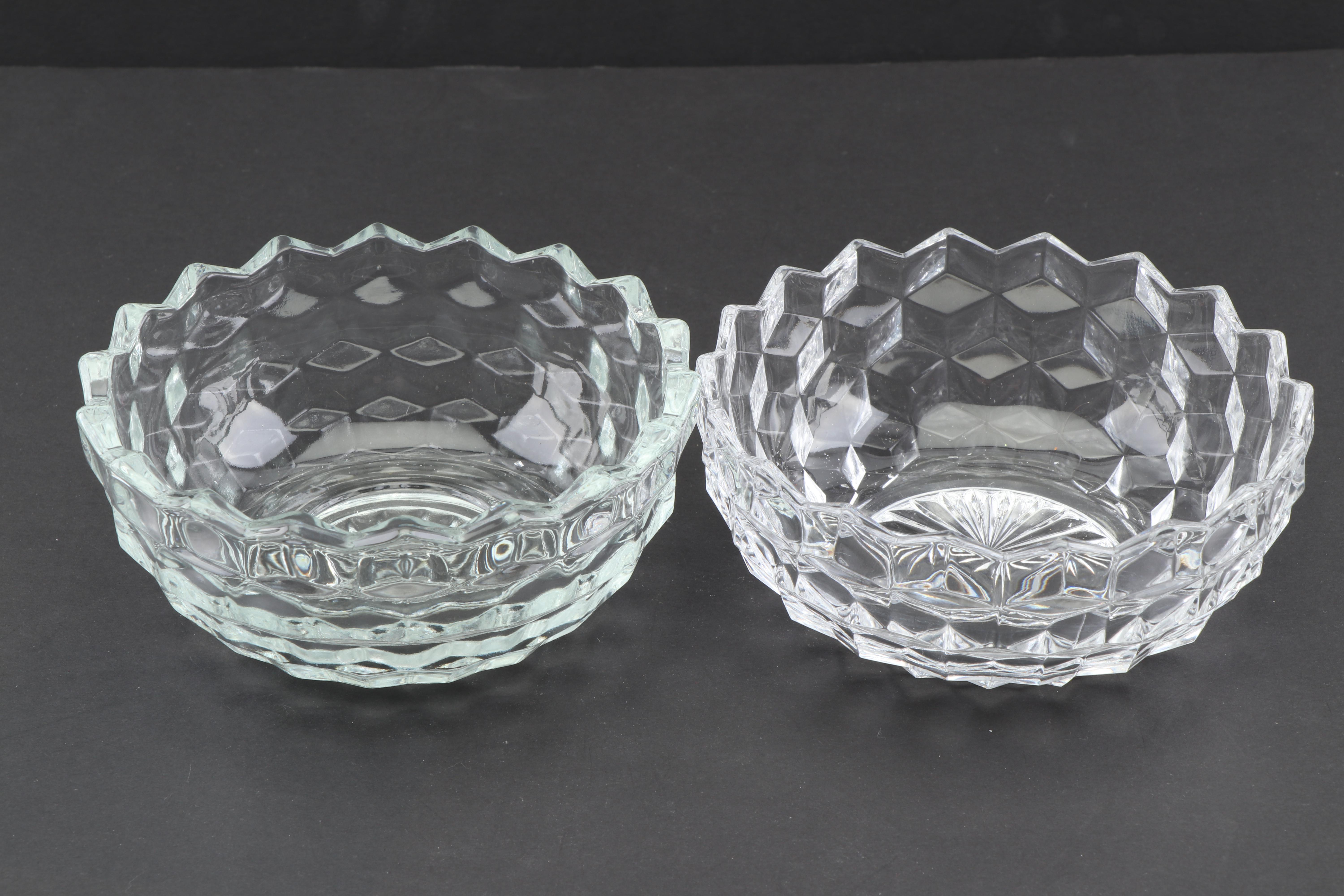 Fostoria "American Clear" Glass Dessert Plates and Bowls