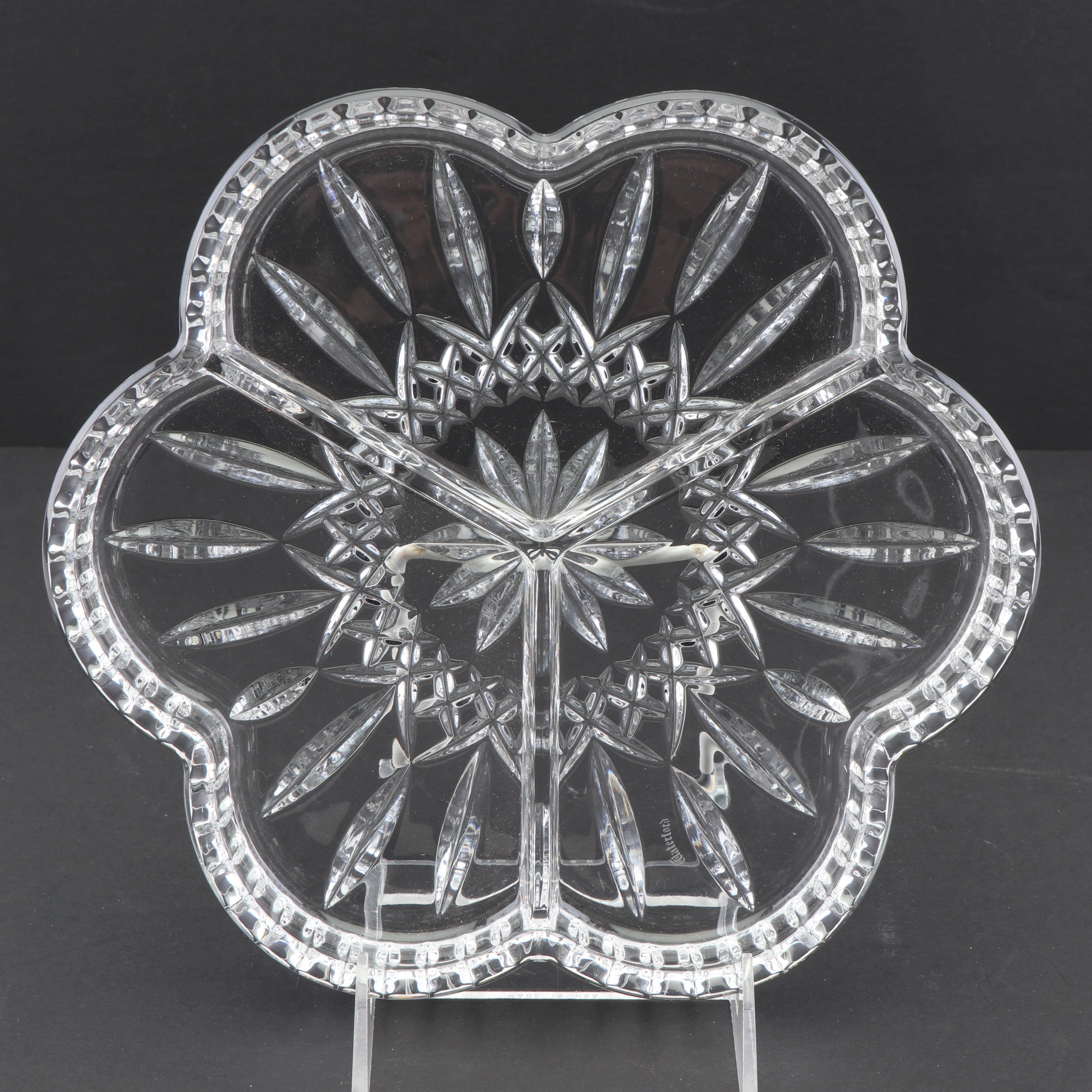 Waterford Crystal "Lismore" Celery Dish, Relish Dish, and Other Tableware
