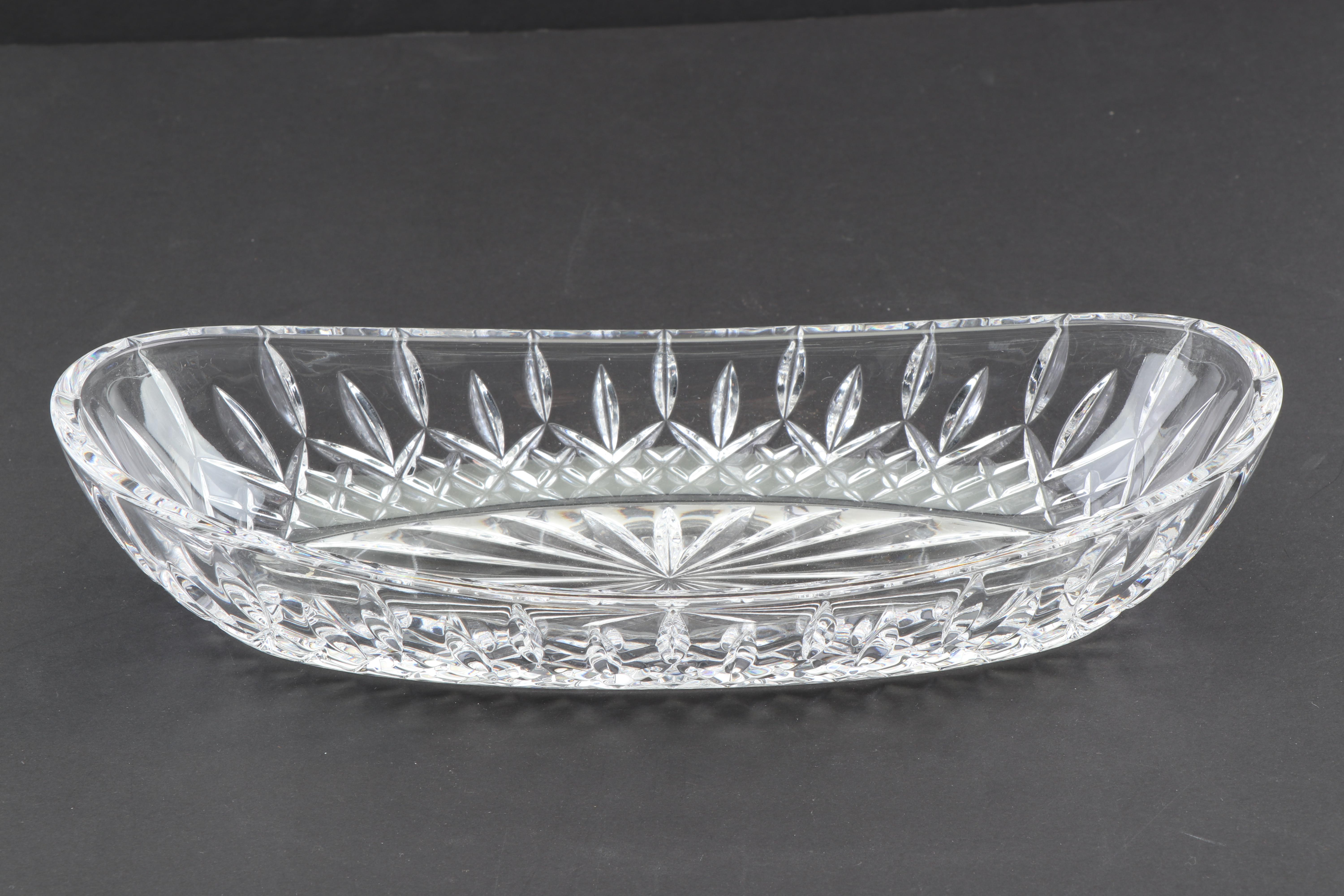 Waterford Crystal "Lismore" Celery Dish, Relish Dish, and Other Tableware
