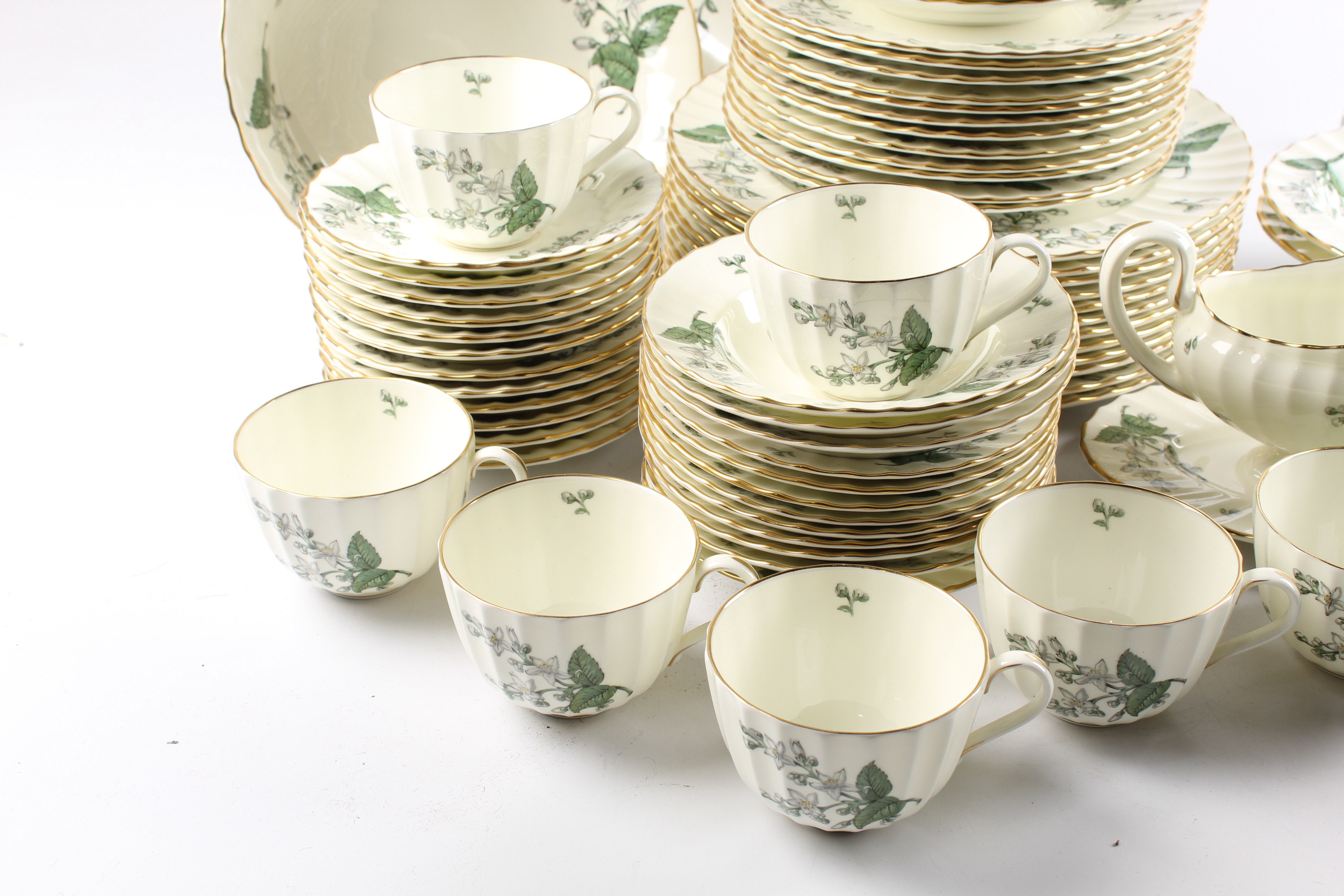 Royal Worcester "Valencia" Bone China Dinnerware, Mid-Century