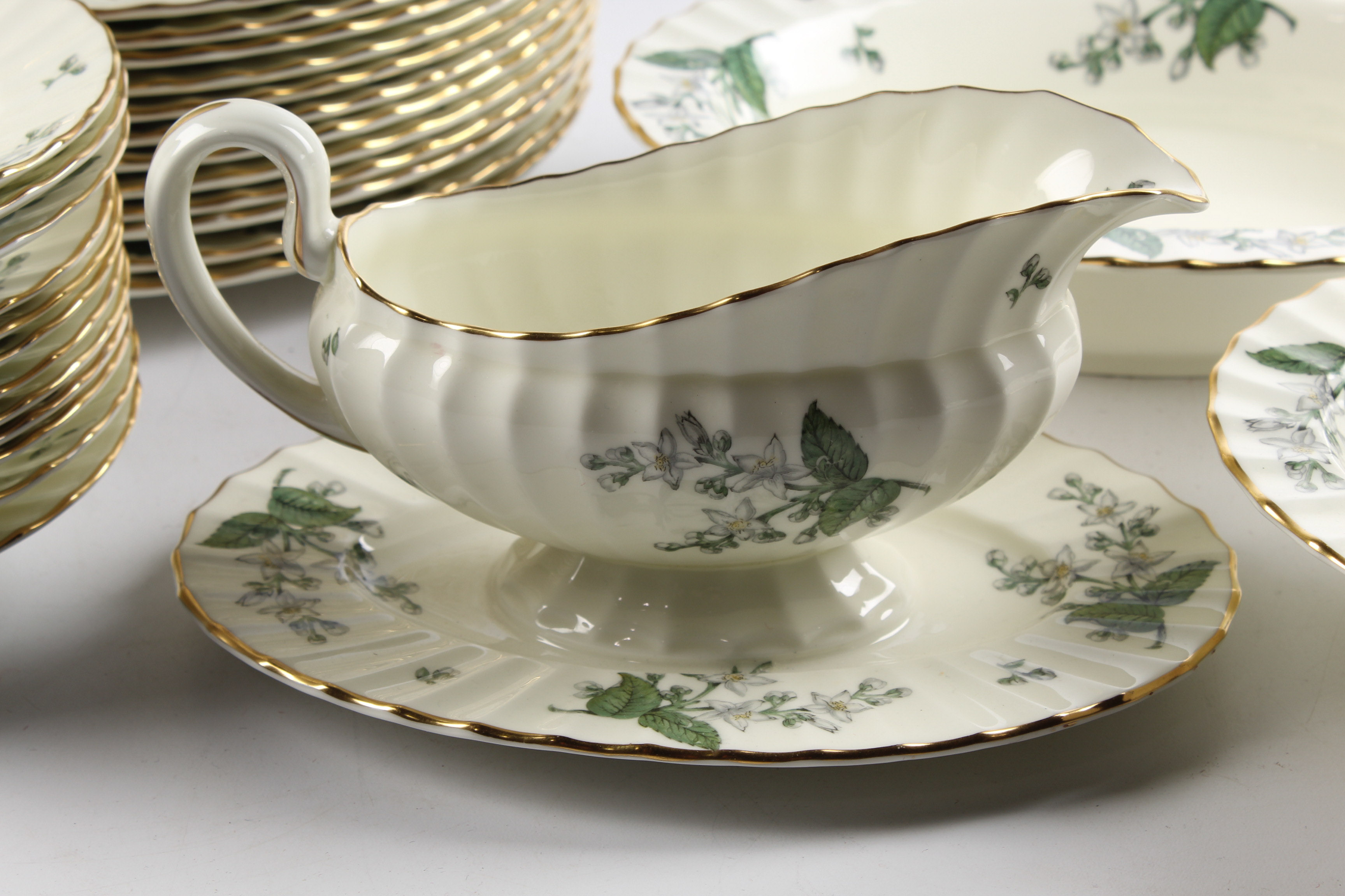 Royal Worcester "Valencia" Bone China Dinnerware, Mid-Century